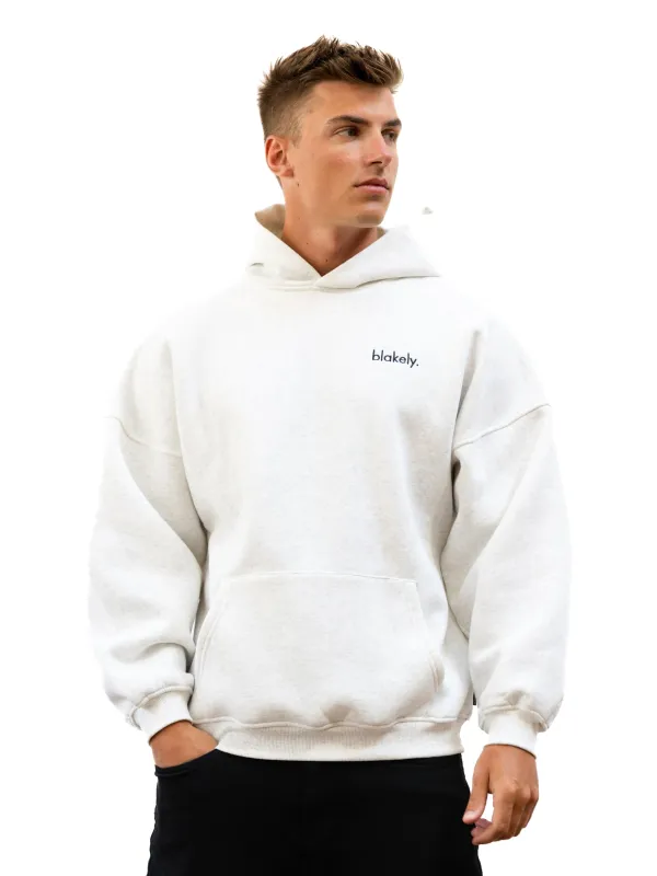 Sami Relaxed Hoodie - Marl White sold by Blakely