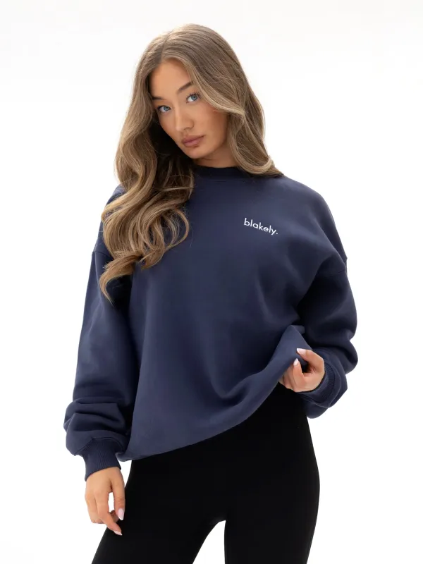 Sami Oversized Jumper - True Navy sold by Blakely