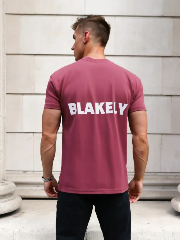 Arlo Relaxed T-Shirt - Dark Pink sold by Blakely