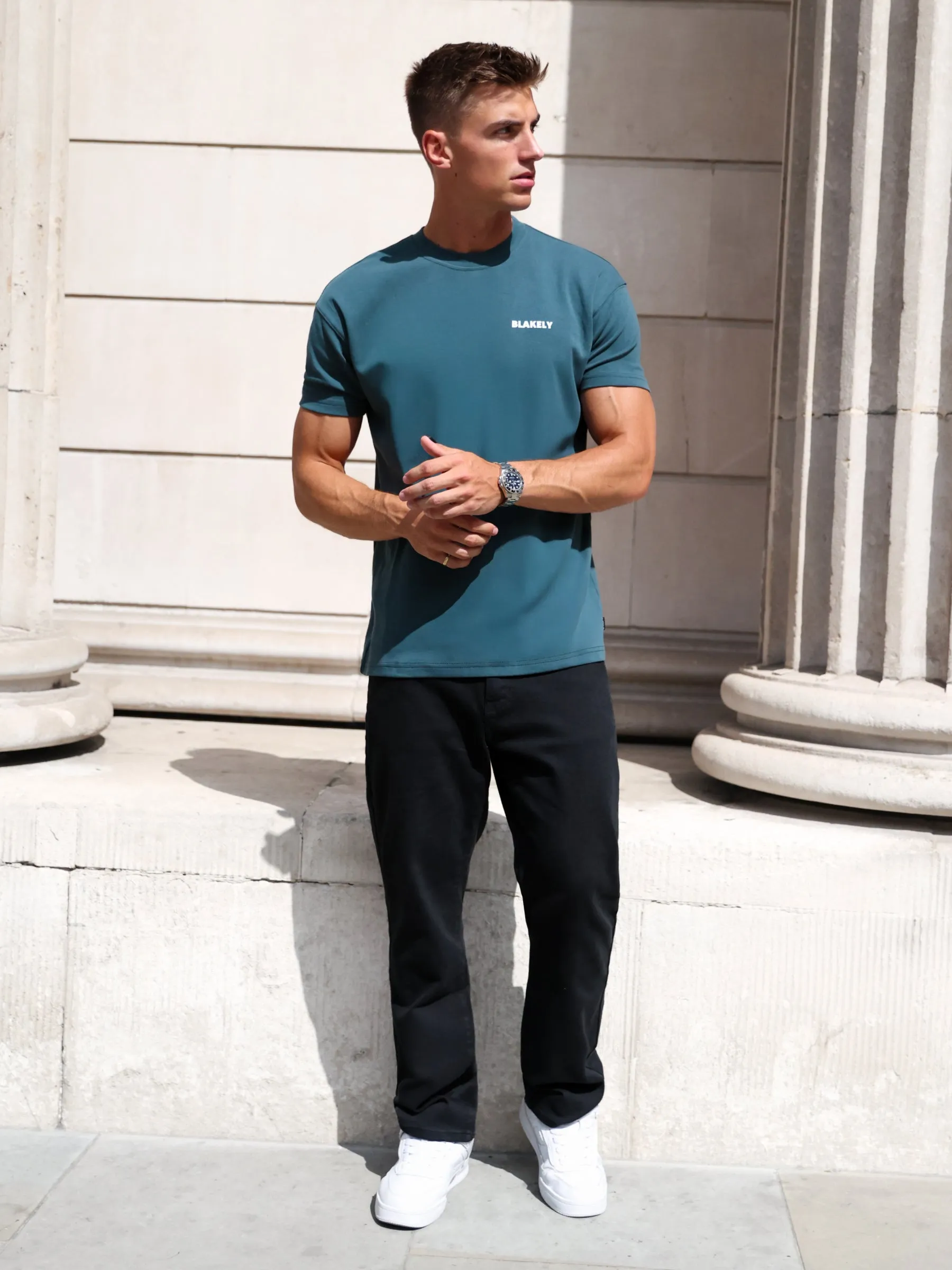 Arlo Relaxed T-Shirt - Teal Green sold by Blakely product image thumbnail 4