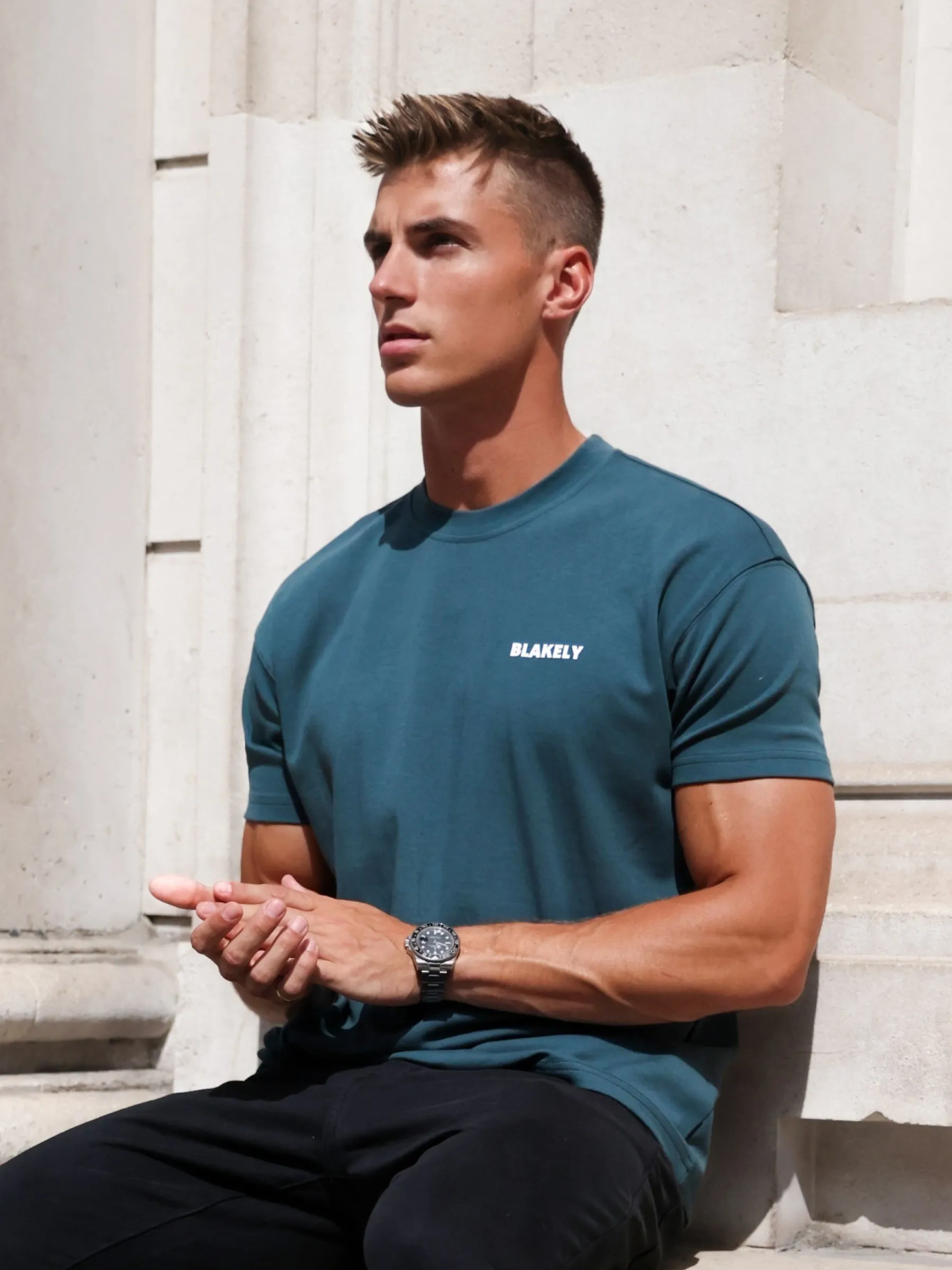 Arlo Relaxed T-Shirt - Teal Green sold by Blakely product image thumbnail 5