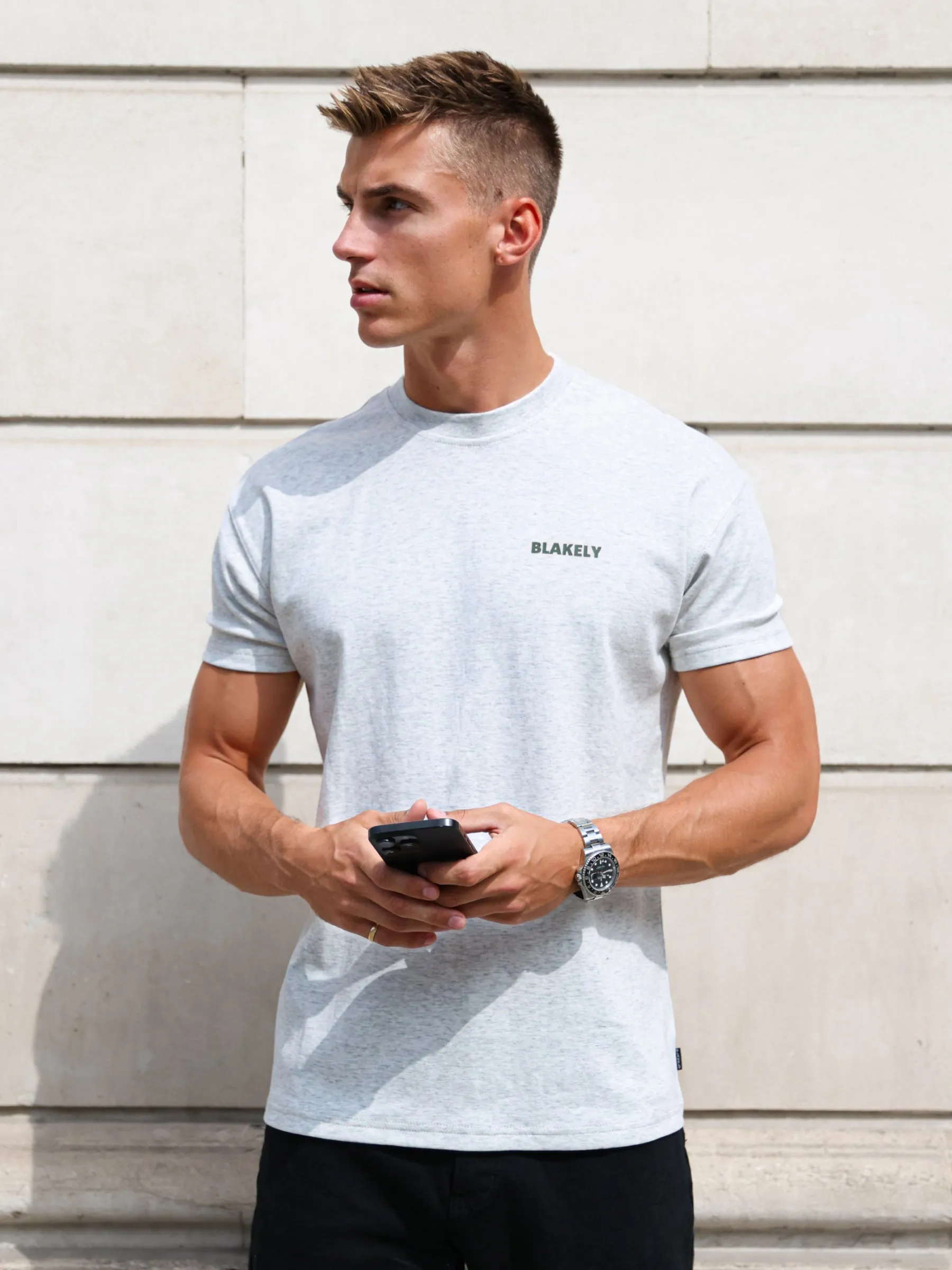 Arlo Relaxed T-Shirt - Marl Grey sold by Blakely product image thumbnail 5