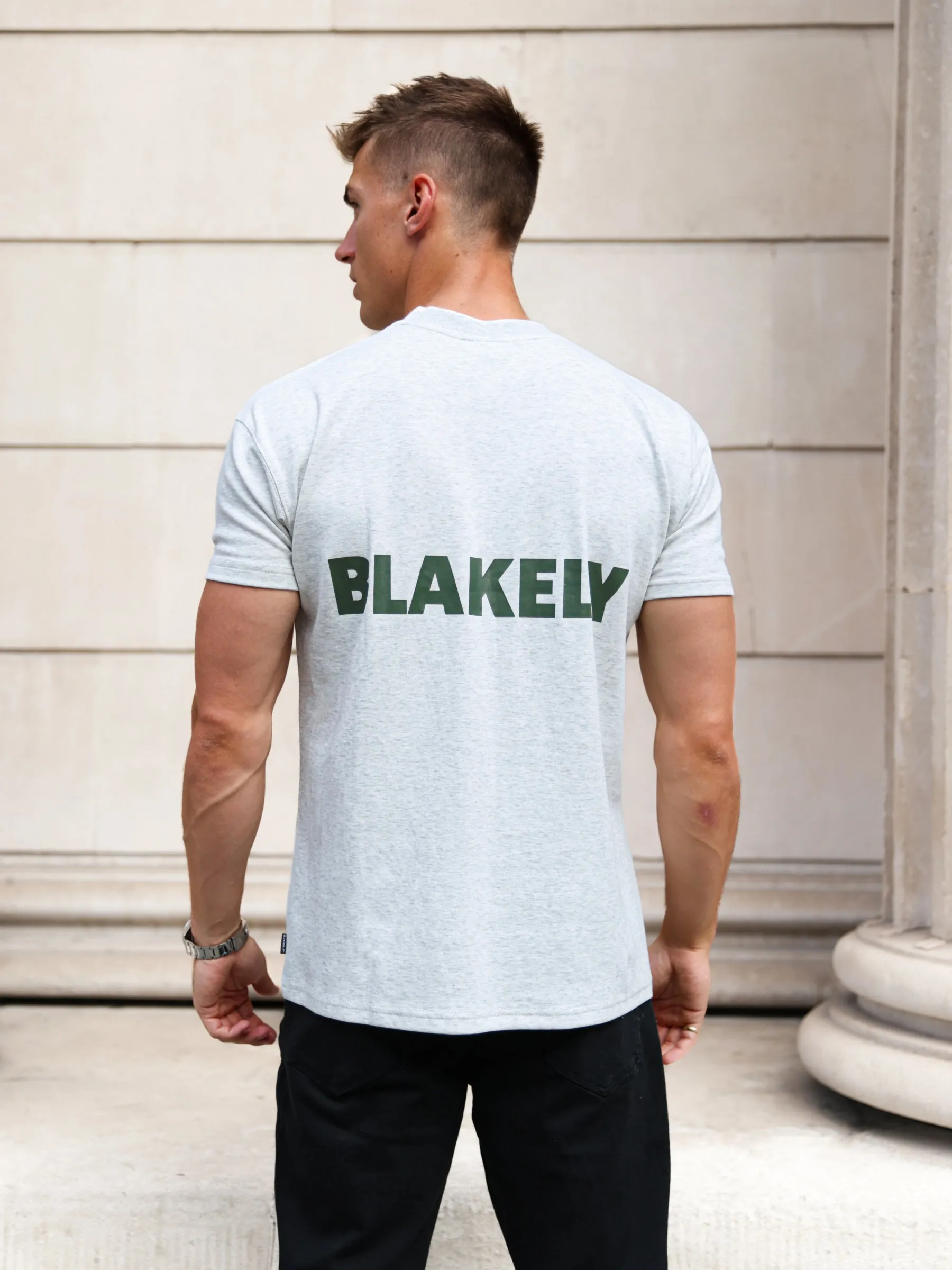 Arlo Relaxed T-Shirt - Marl Grey sold by Blakely