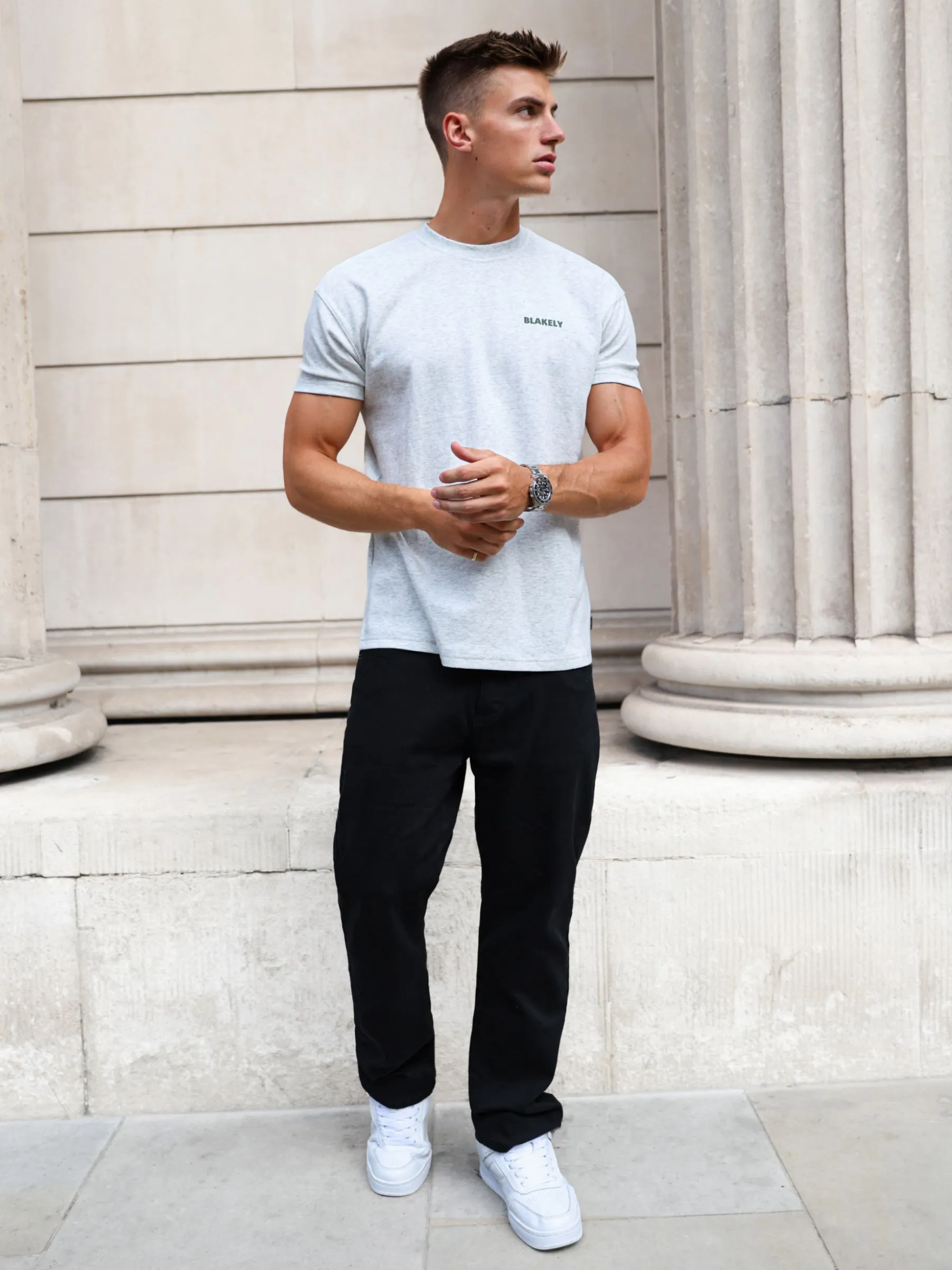 Arlo Relaxed T-Shirt - Marl Grey sold by Blakely product image thumbnail 4