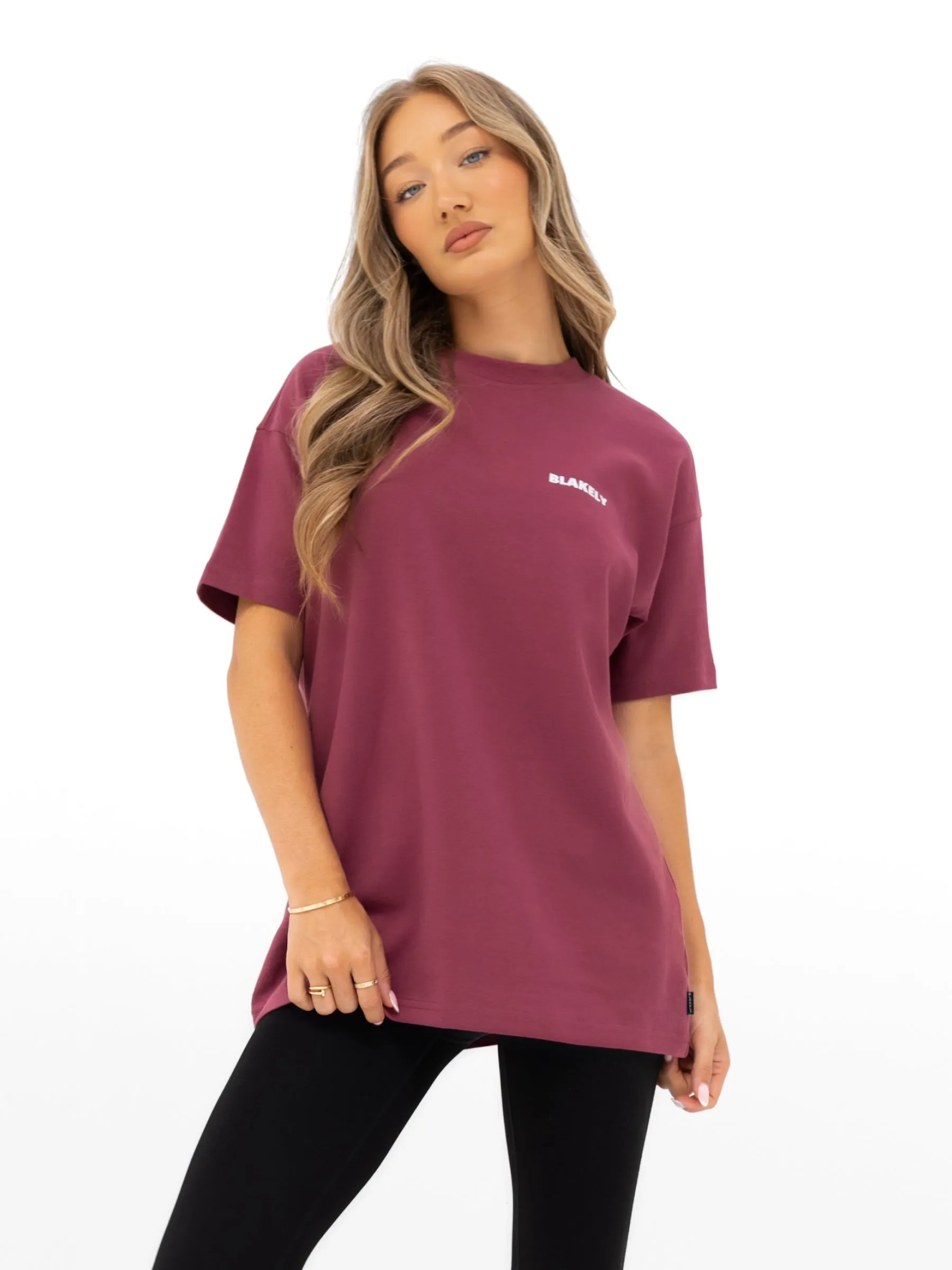 Amelie Oversized T-Shirt - Dark Pink sold by Blakely product image thumbnail 2