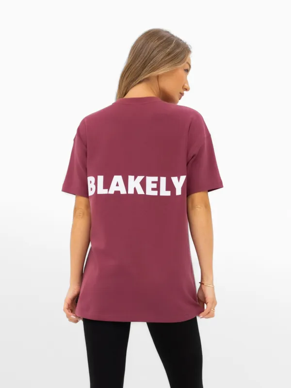 Amelie Oversized T-Shirt - Dark Pink sold by Blakely