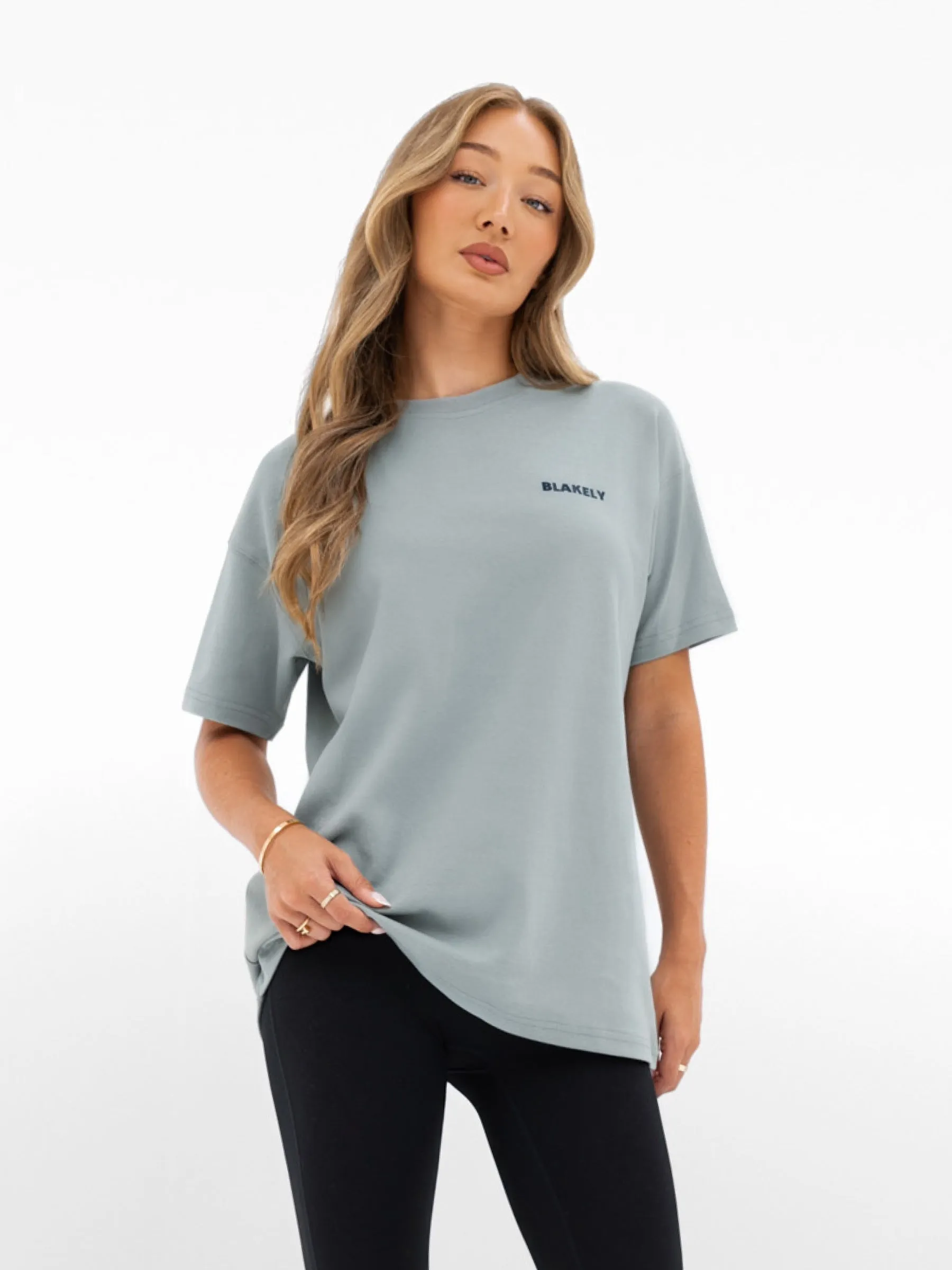 Amelie Oversized T-Shirt - Mineral Blue sold by Blakely product image thumbnail 2