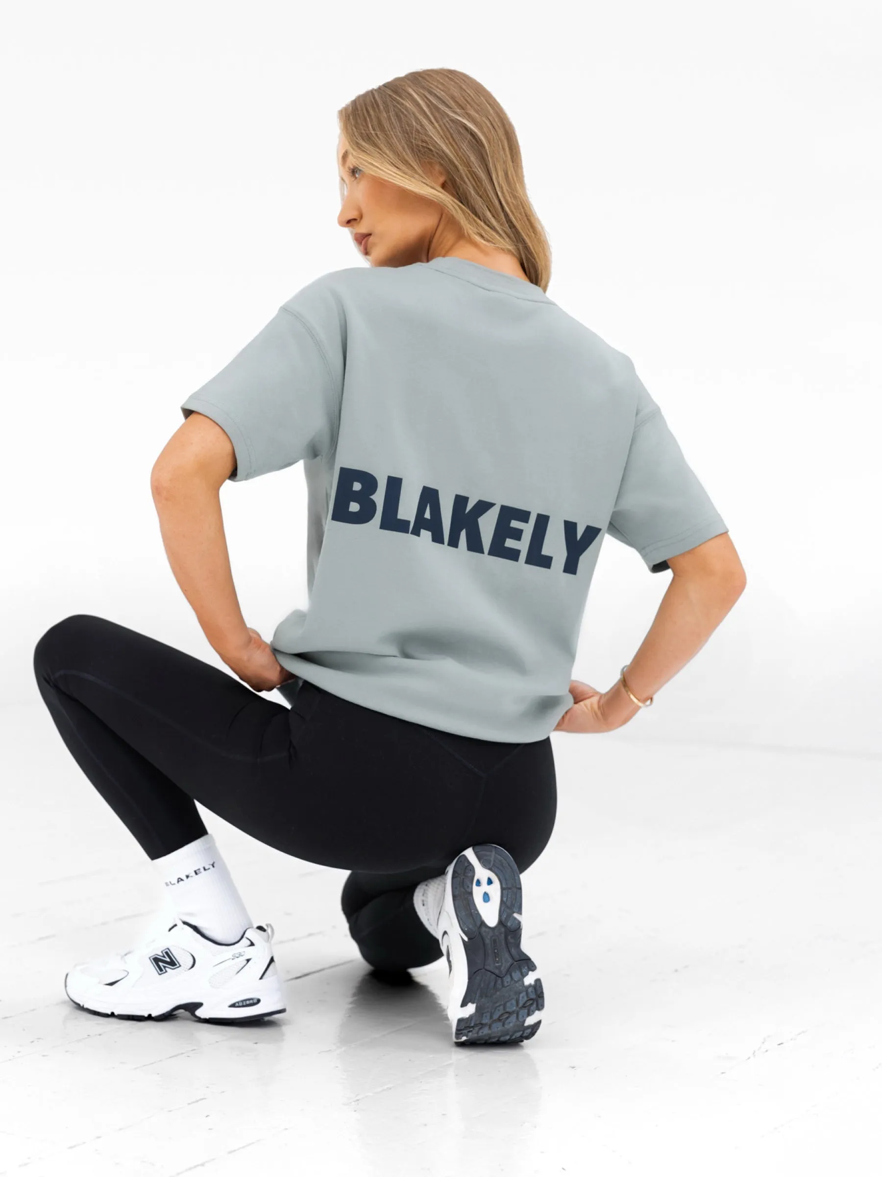 Amelie Oversized T-Shirt - Mineral Blue sold by Blakely product image thumbnail 3