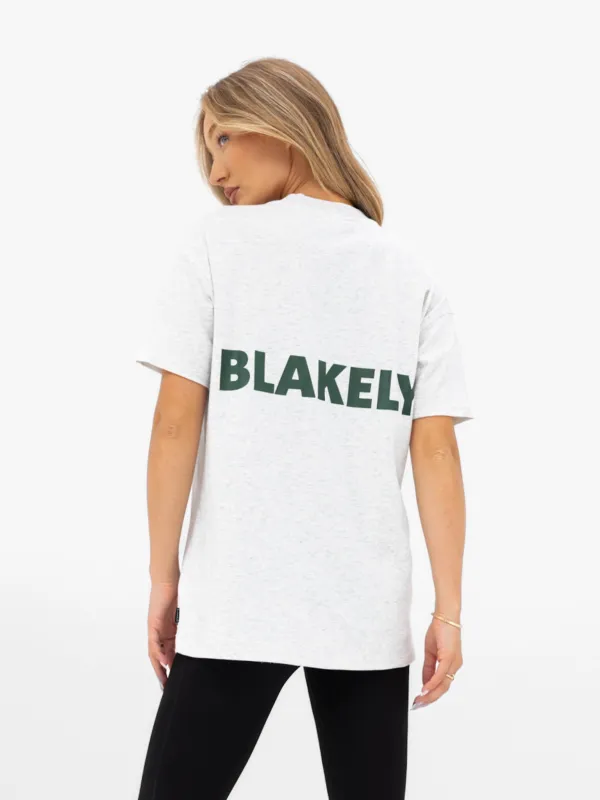 Amelie Oversized T-Shirt - Marl Grey sold by Blakely