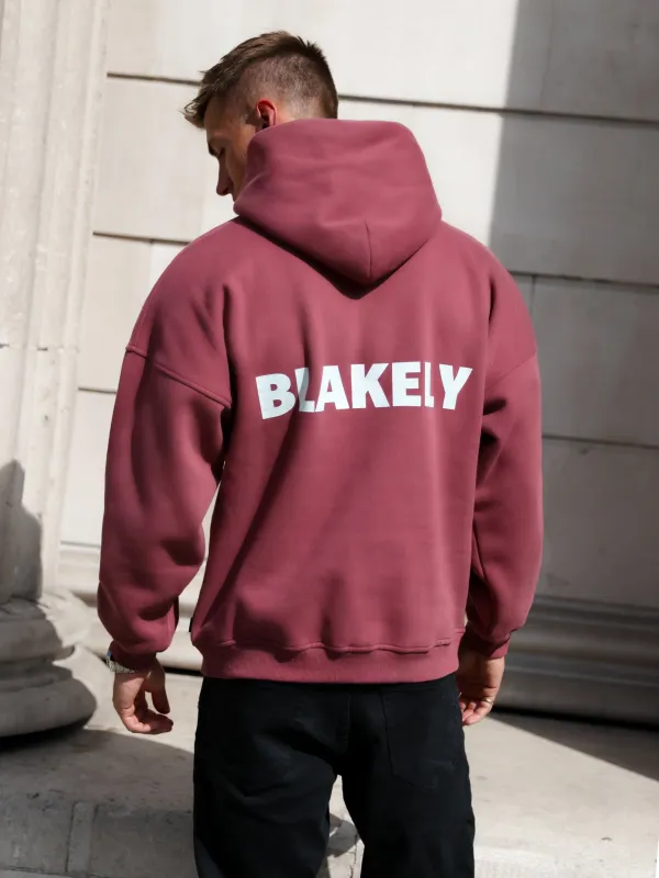 Arlo Relaxed Hoodie - Dark Pink sold by Blakely