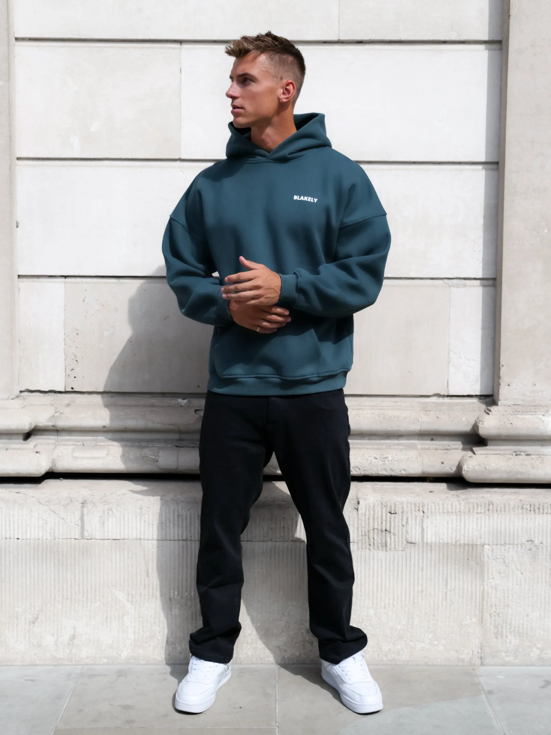 Arlo Relaxed Hoodie - Teal Green sold by Blakely product image thumbnail 4