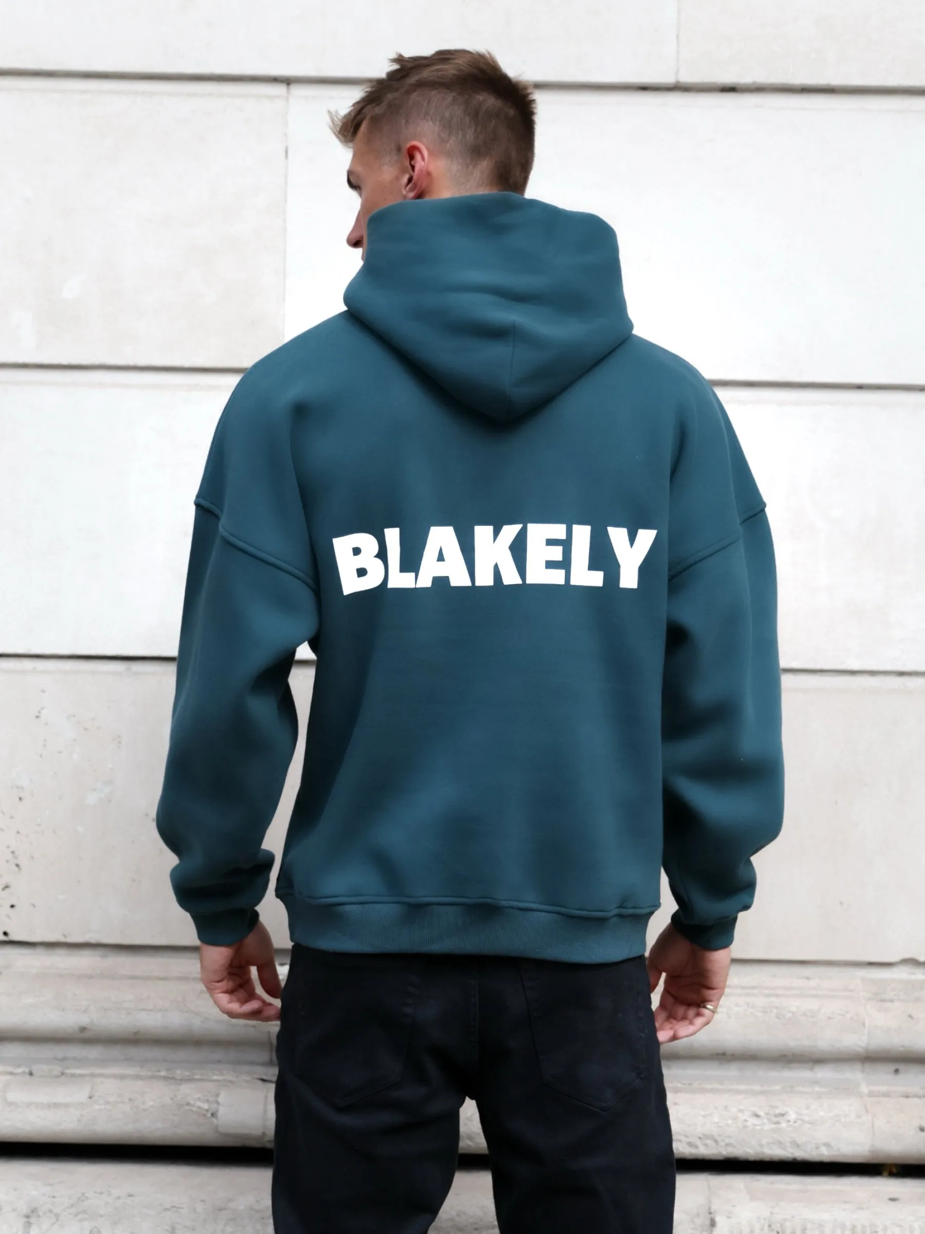 Arlo Relaxed Hoodie - Teal Green sold by Blakely