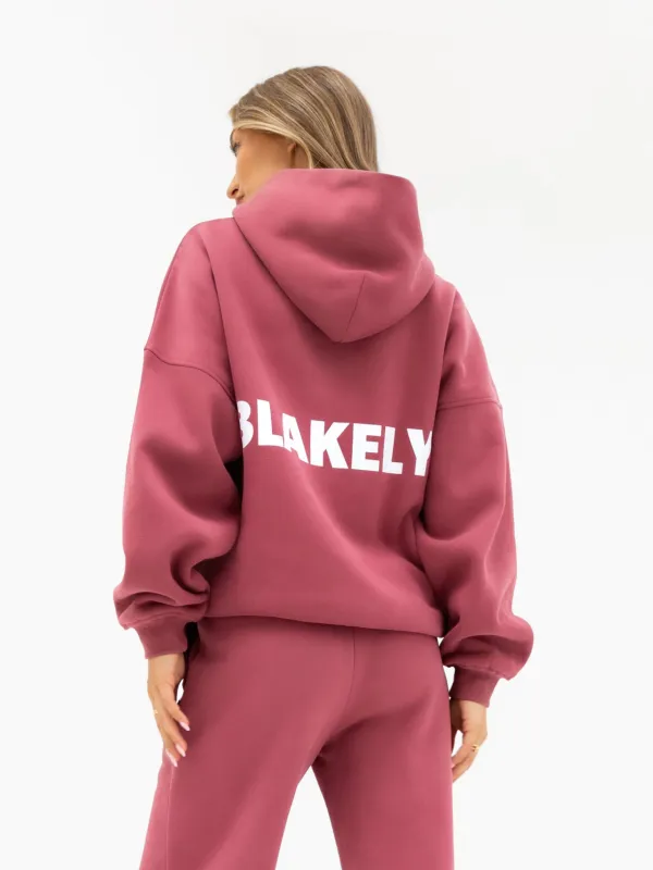 Amelie Oversized Hoodie - Dark Pink sold by Blakely