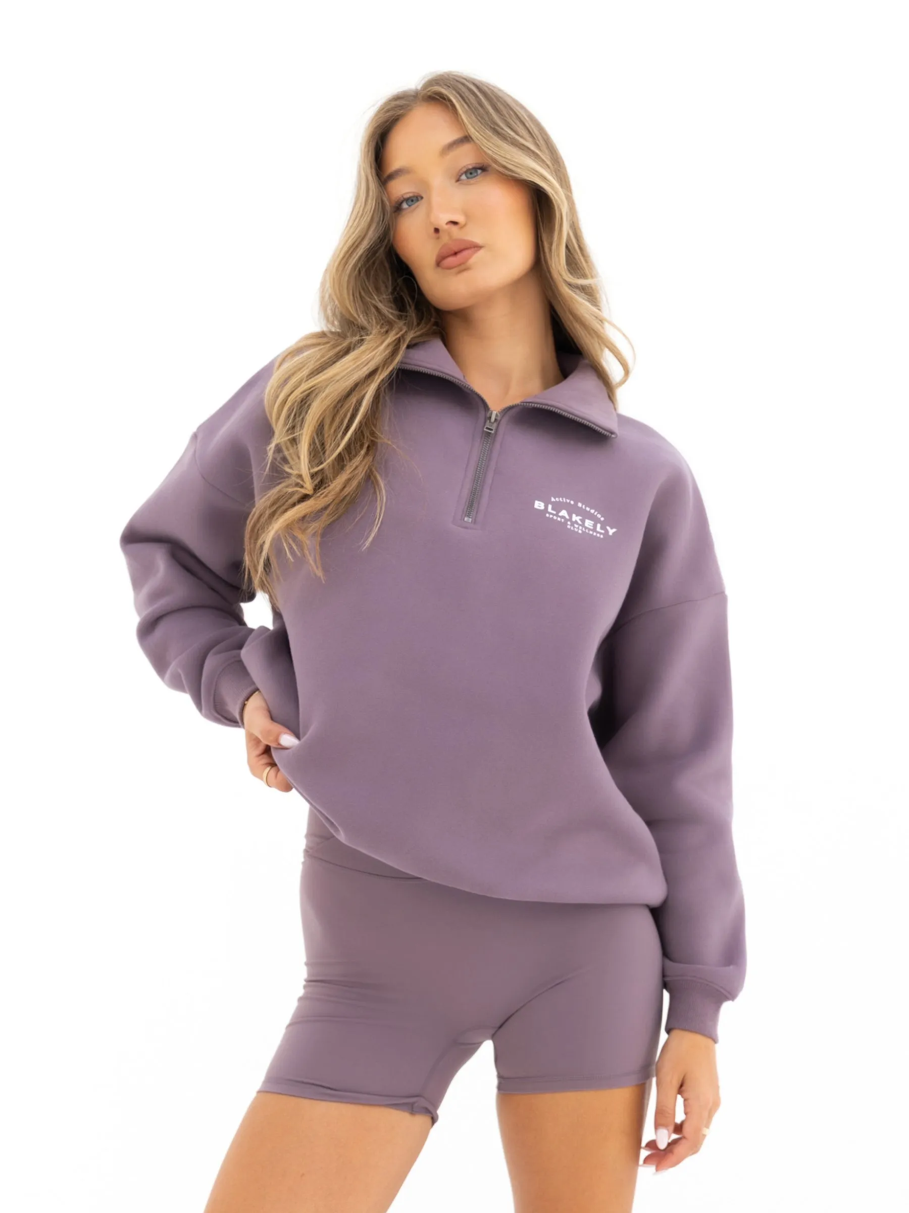 Active Studios 1/4 Zip Jumper - Grape sold by Blakely