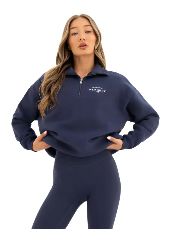 Active Studios 1/4 Zip Jumper - True Navy sold by Blakely