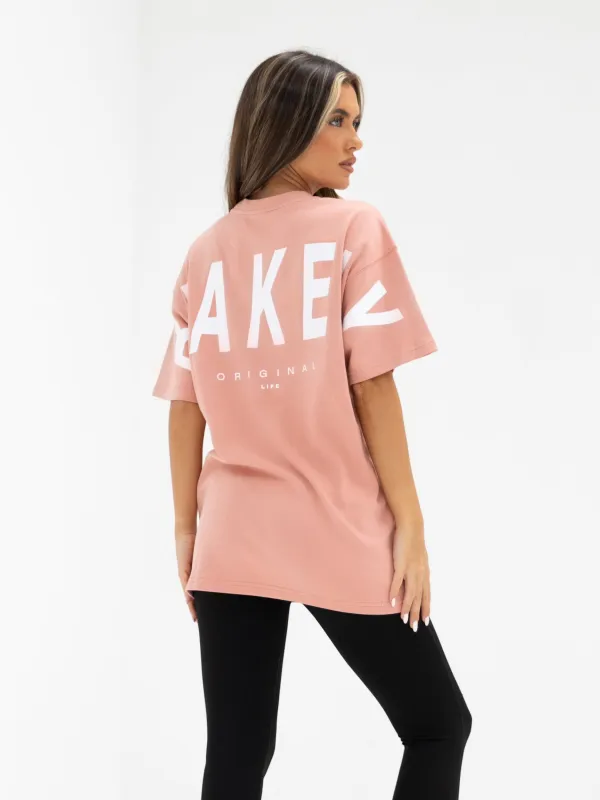 Isabel Oversized T-Shirt - Peach Pink sold by Blakely