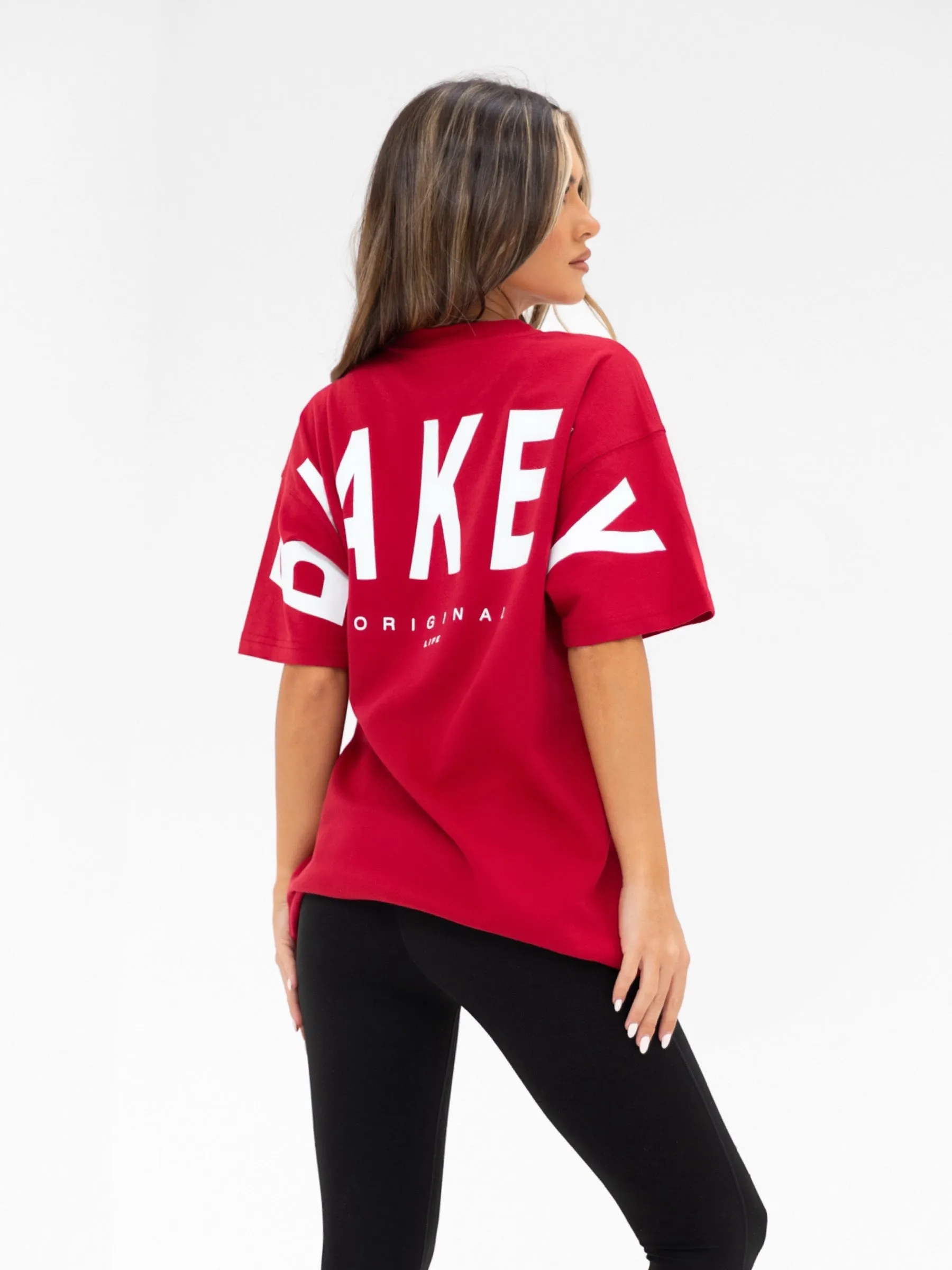 Isabel Oversized T-Shirt - Cherry Red sold by Blakely