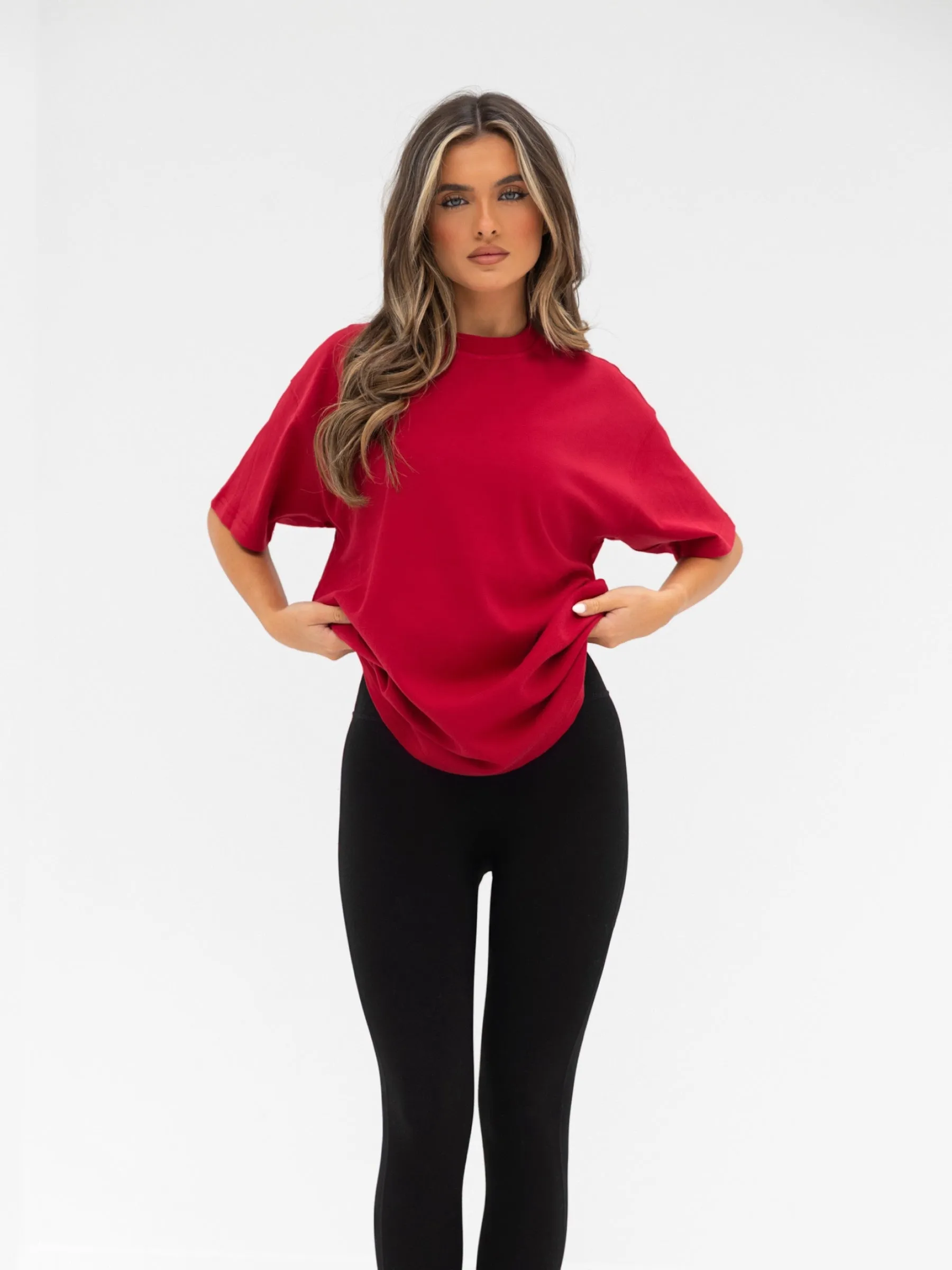 Isabel Oversized T-Shirt - Cherry Red sold by Blakely product image thumbnail 2