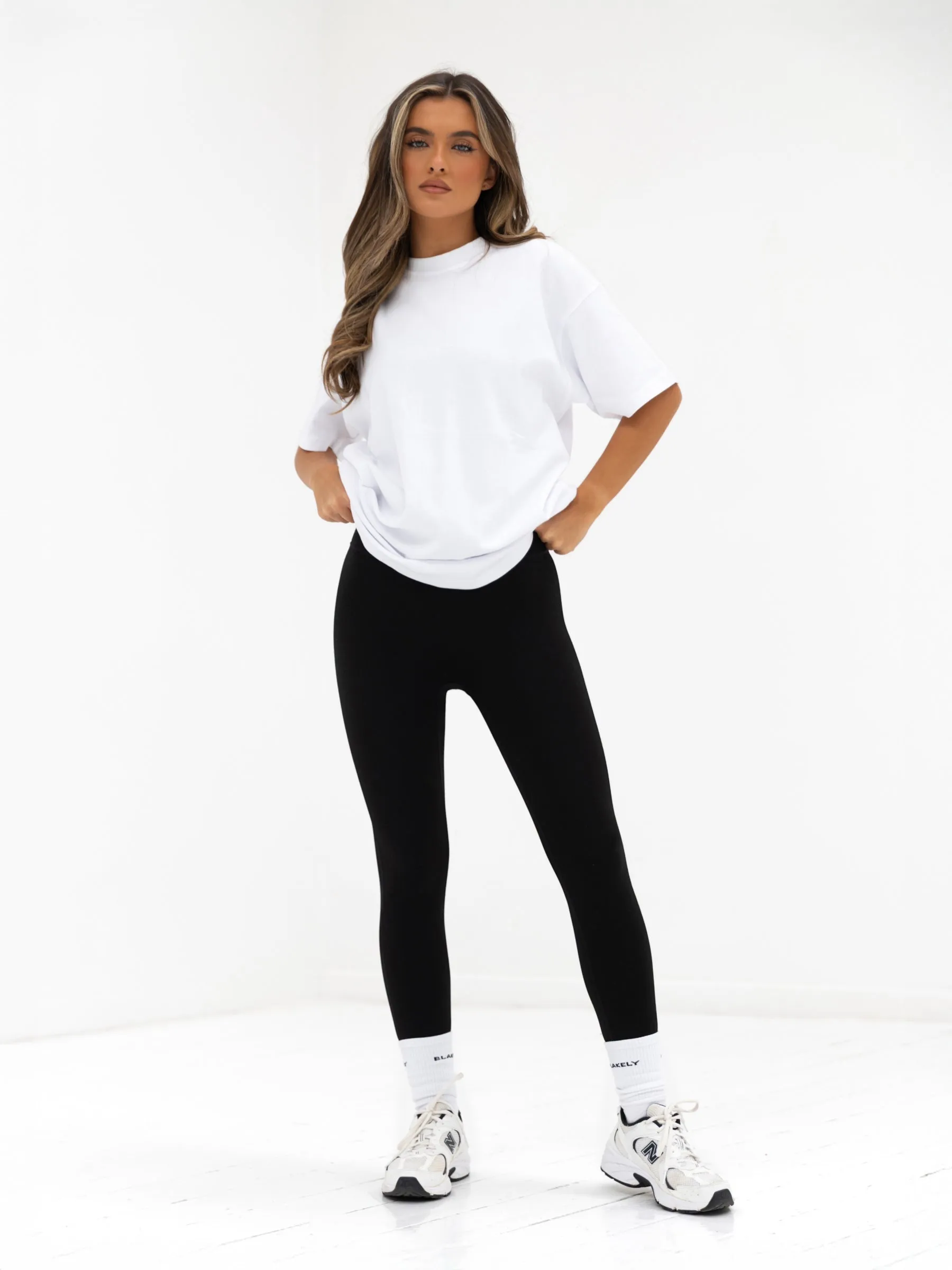 Isabel Oversized T-Shirt - White & Peach Pink sold by Blakely product image thumbnail 4