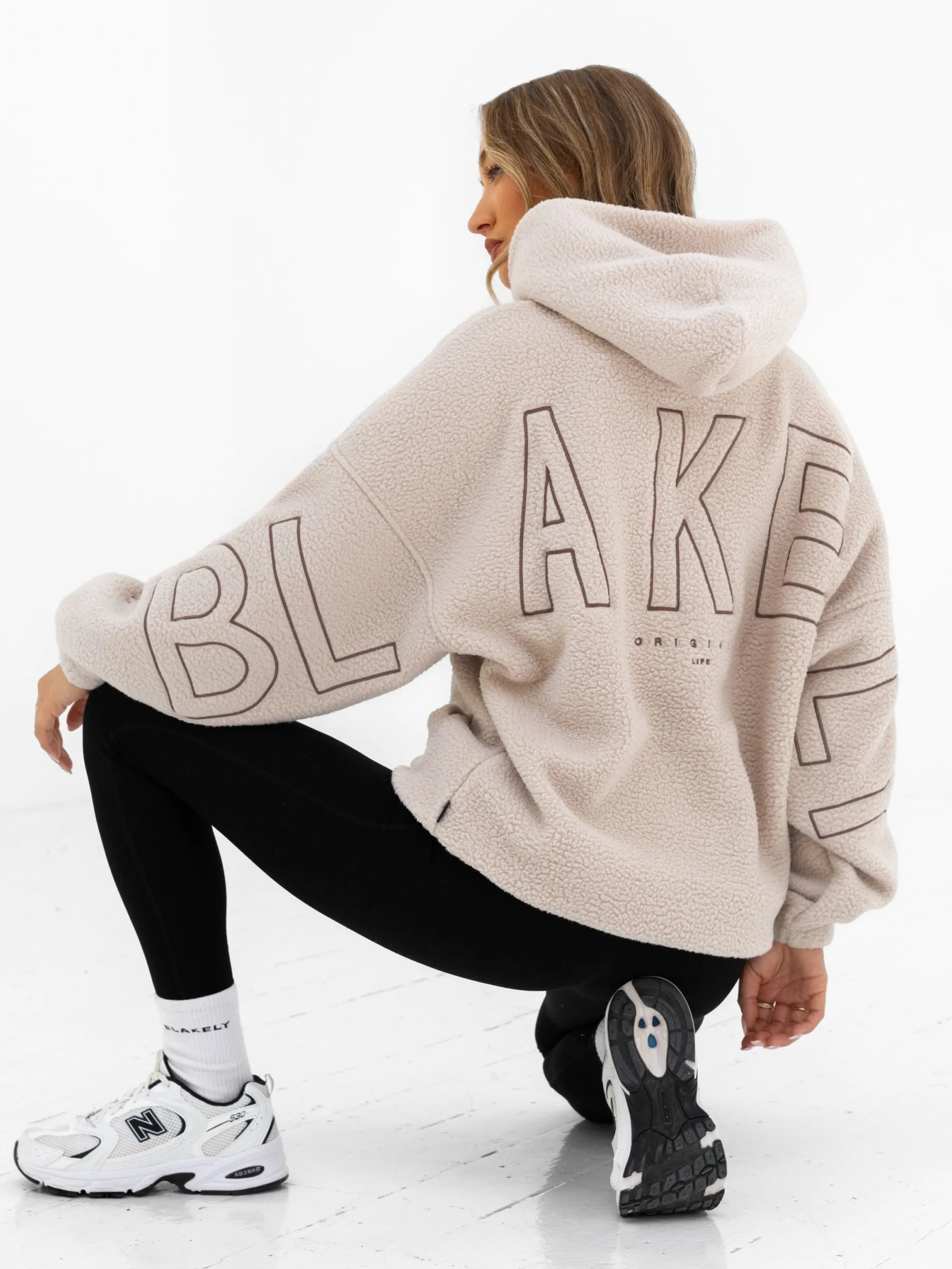 Borg Isabel Oversized Hoodie - Tan sold by Blakely