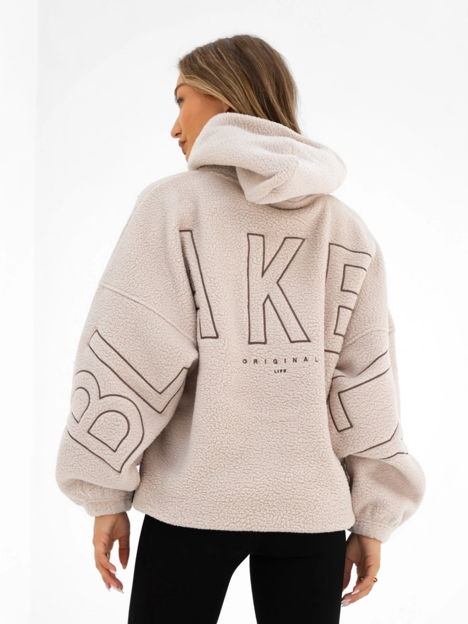 Borg Isabel Oversized Hoodie - Tan sold by Blakely product image thumbnail 5