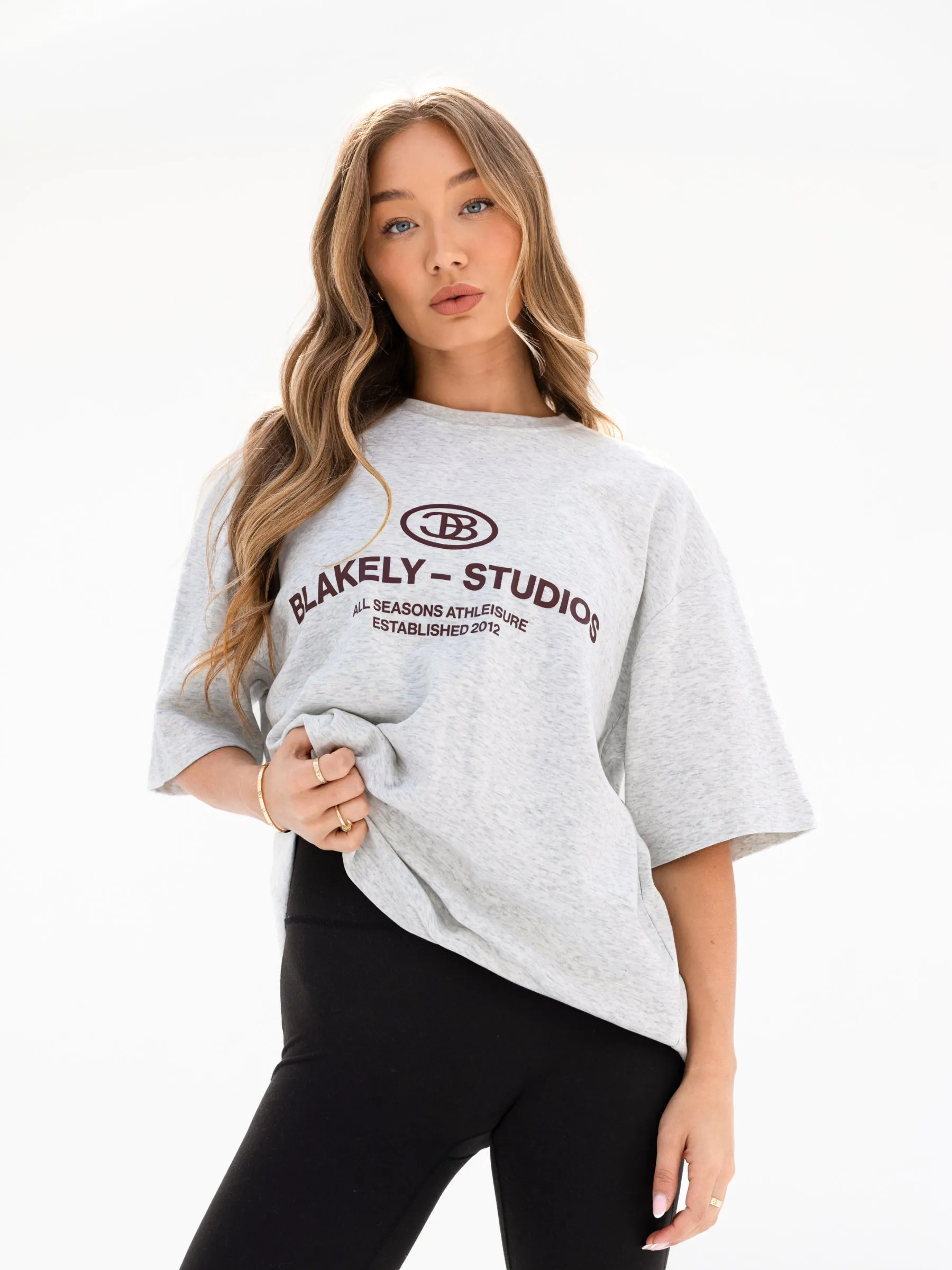 Madison Ultra Oversized T-Shirt - Marl White sold by Blakely product image thumbnail 2
