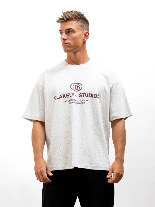 Mercer Unfitted T-Shirt - Marl White sold by Blakely