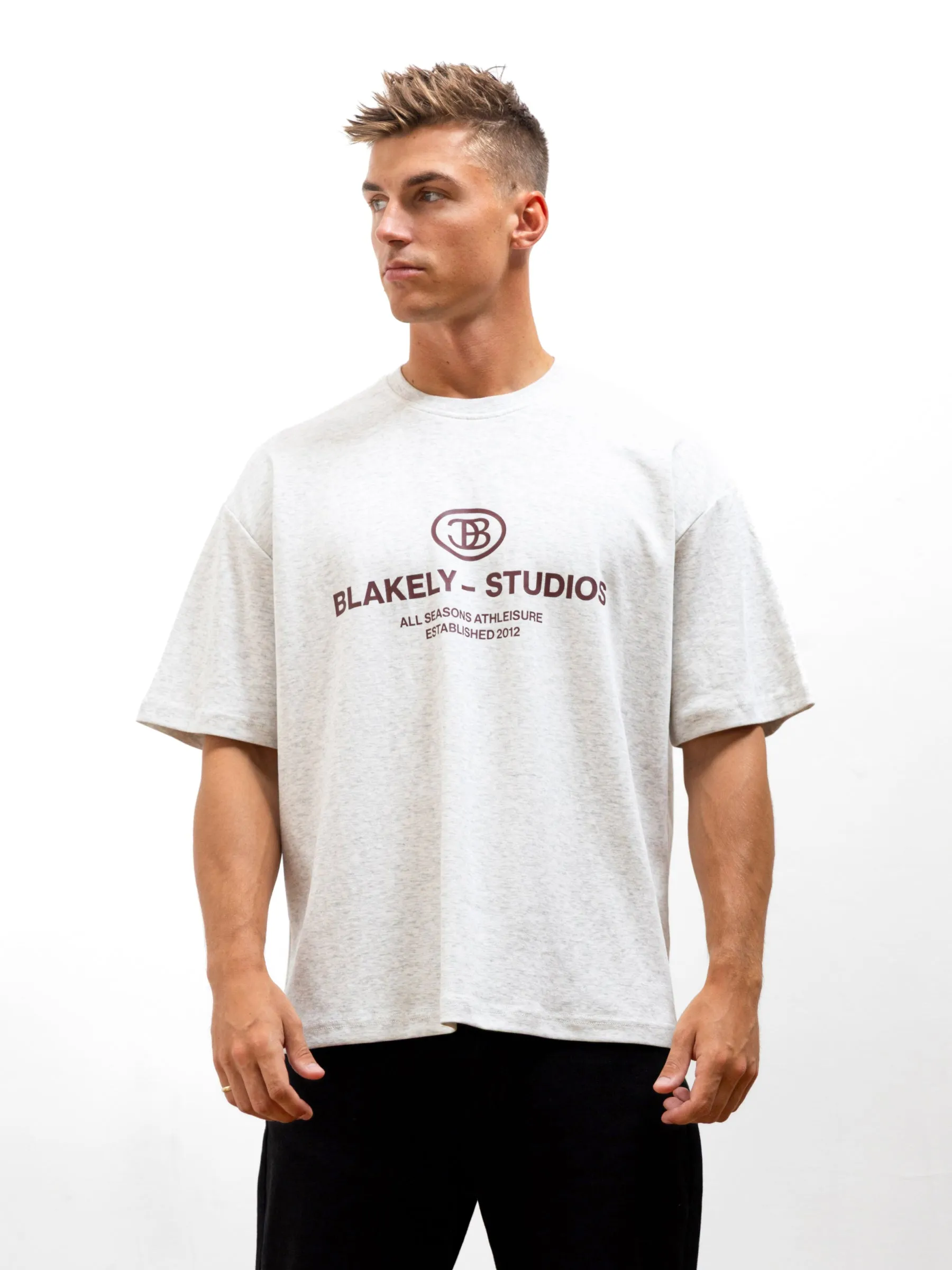 Mercer Unfitted T-Shirt - Marl White sold by Blakely