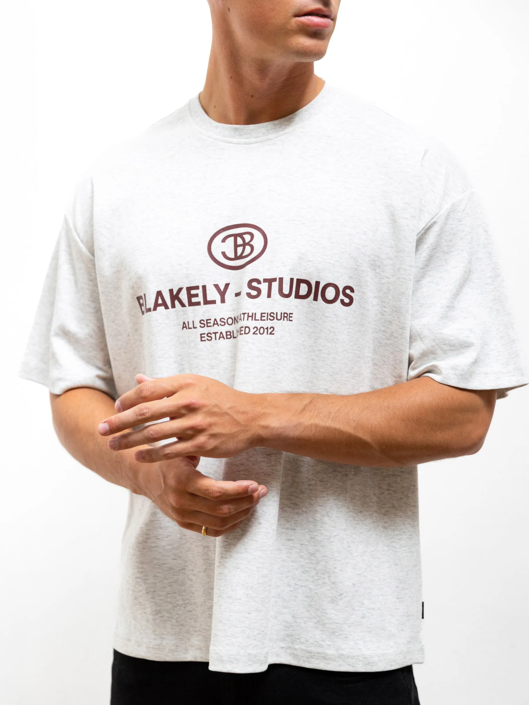 Mercer Unfitted T-Shirt - Marl White sold by Blakely product image thumbnail 5