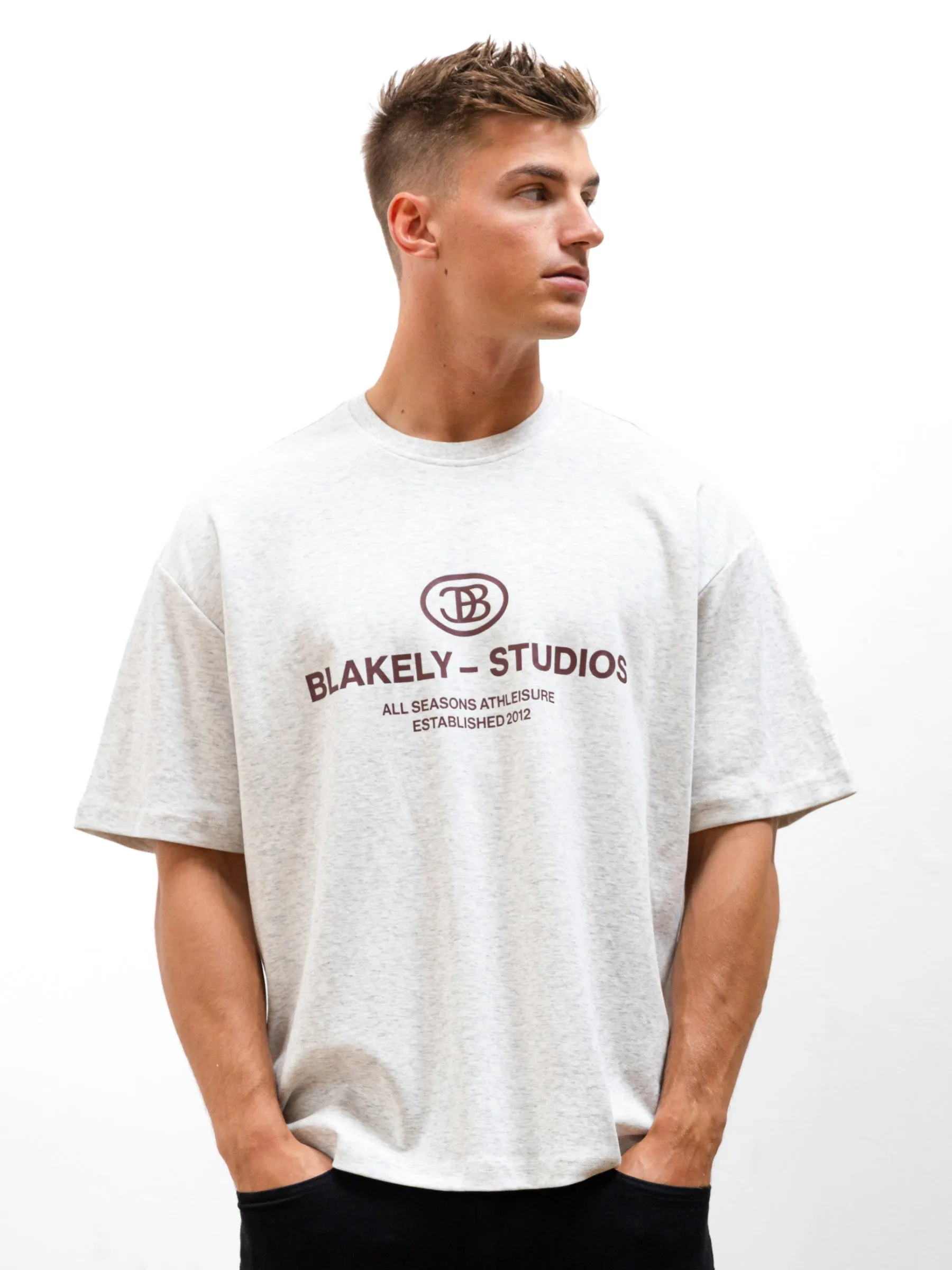Mercer Unfitted T-Shirt - Marl White sold by Blakely product image thumbnail 2