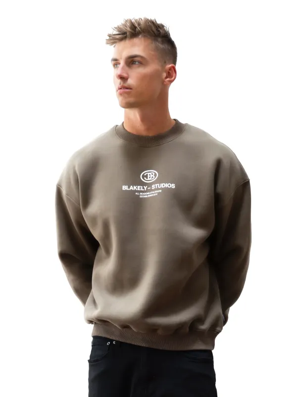 Mercer Relaxed Jumper - Khaki Brown sold by Blakely