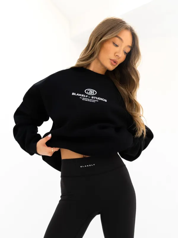 Madison Oversized Jumper - Black sold by Blakely