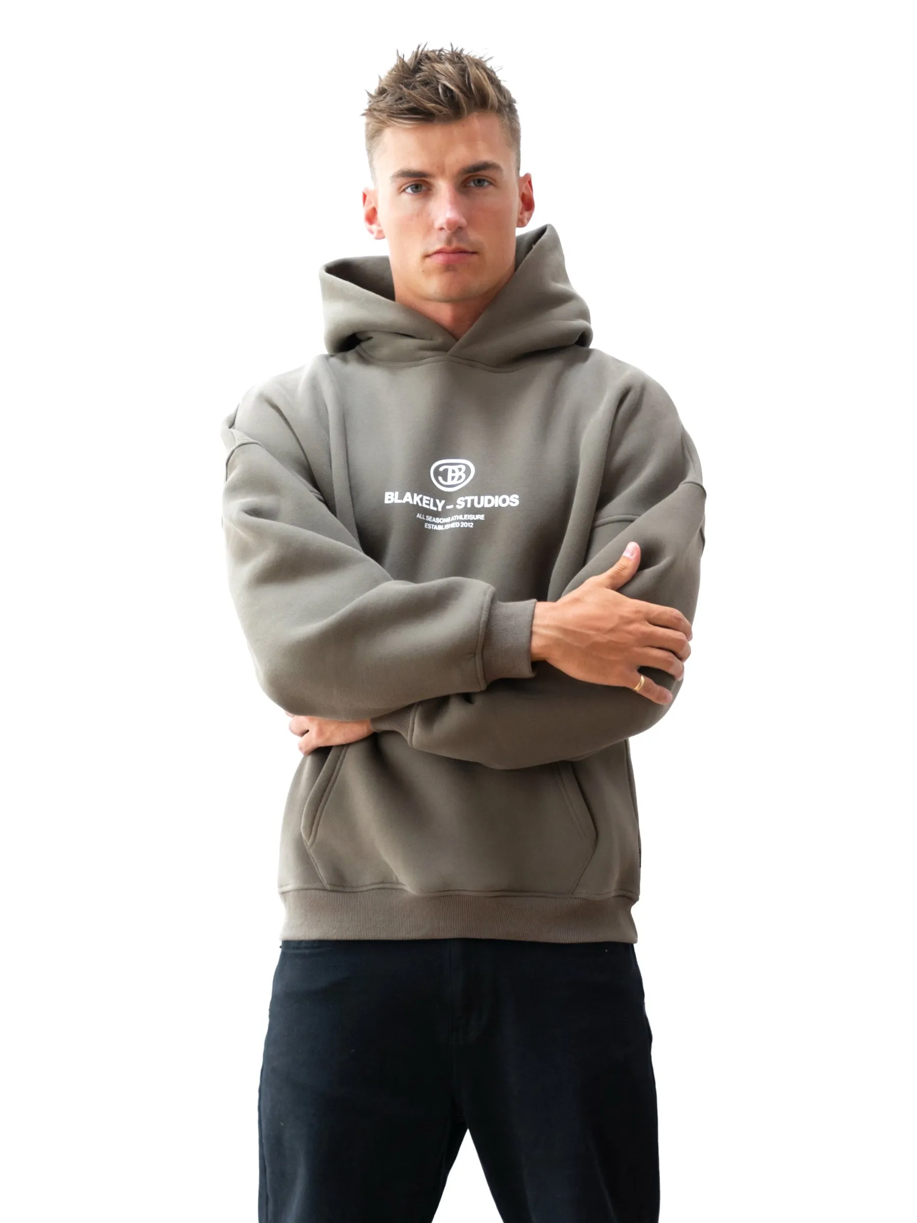 Mercer Relaxed Hoodie - Khaki Brown sold by Blakely product image thumbnail 2