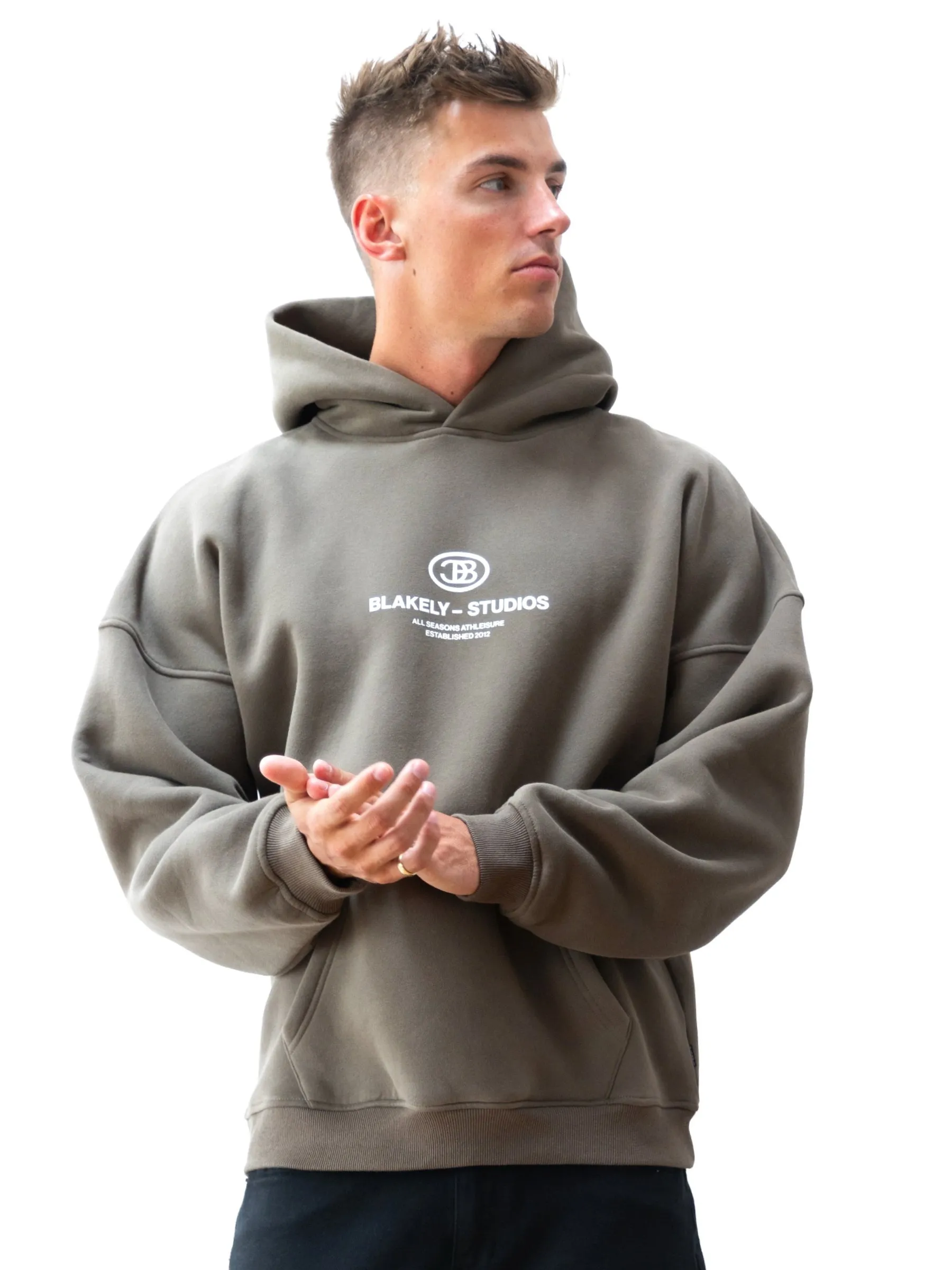 Mercer Relaxed Hoodie - Khaki Brown sold by Blakely product image thumbnail 3