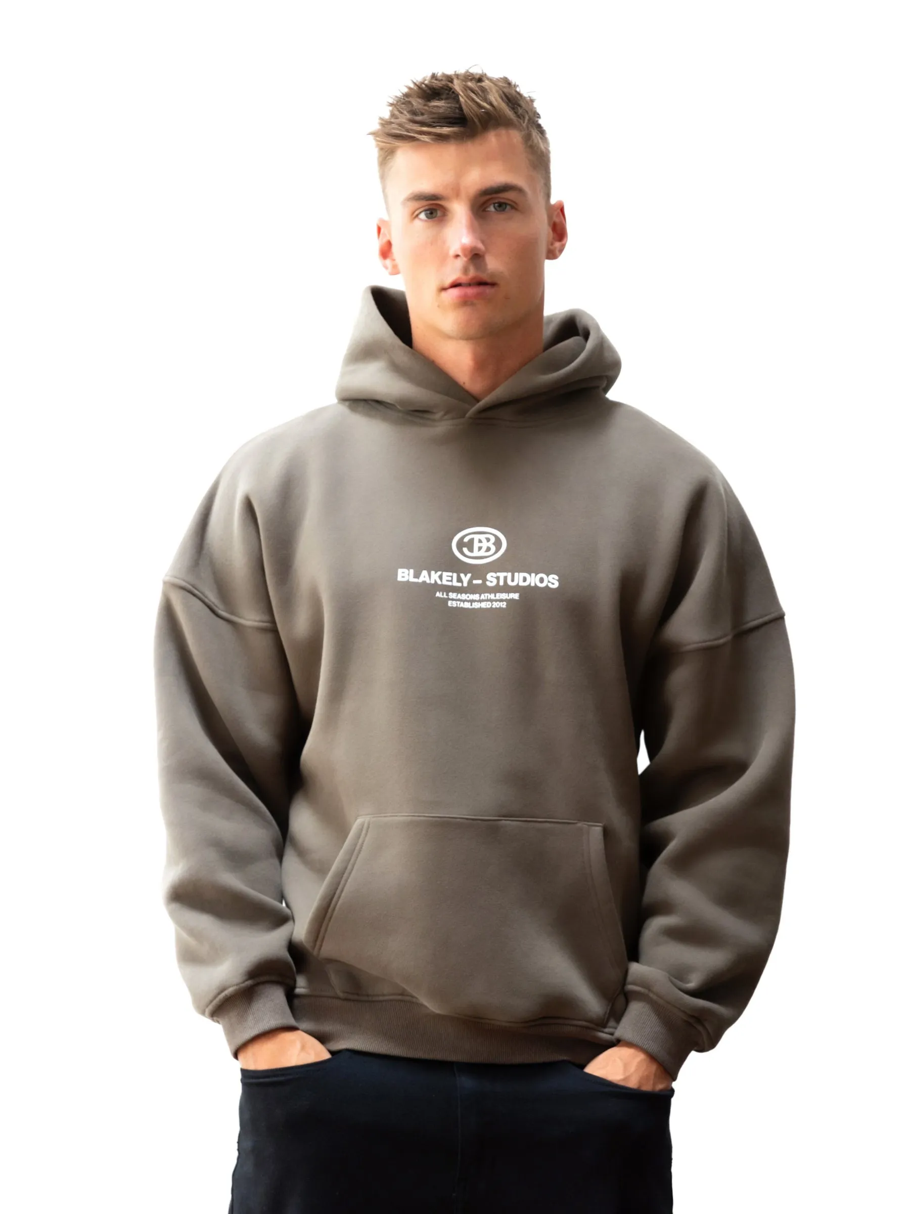 Mercer Relaxed Hoodie - Khaki Brown sold by Blakely