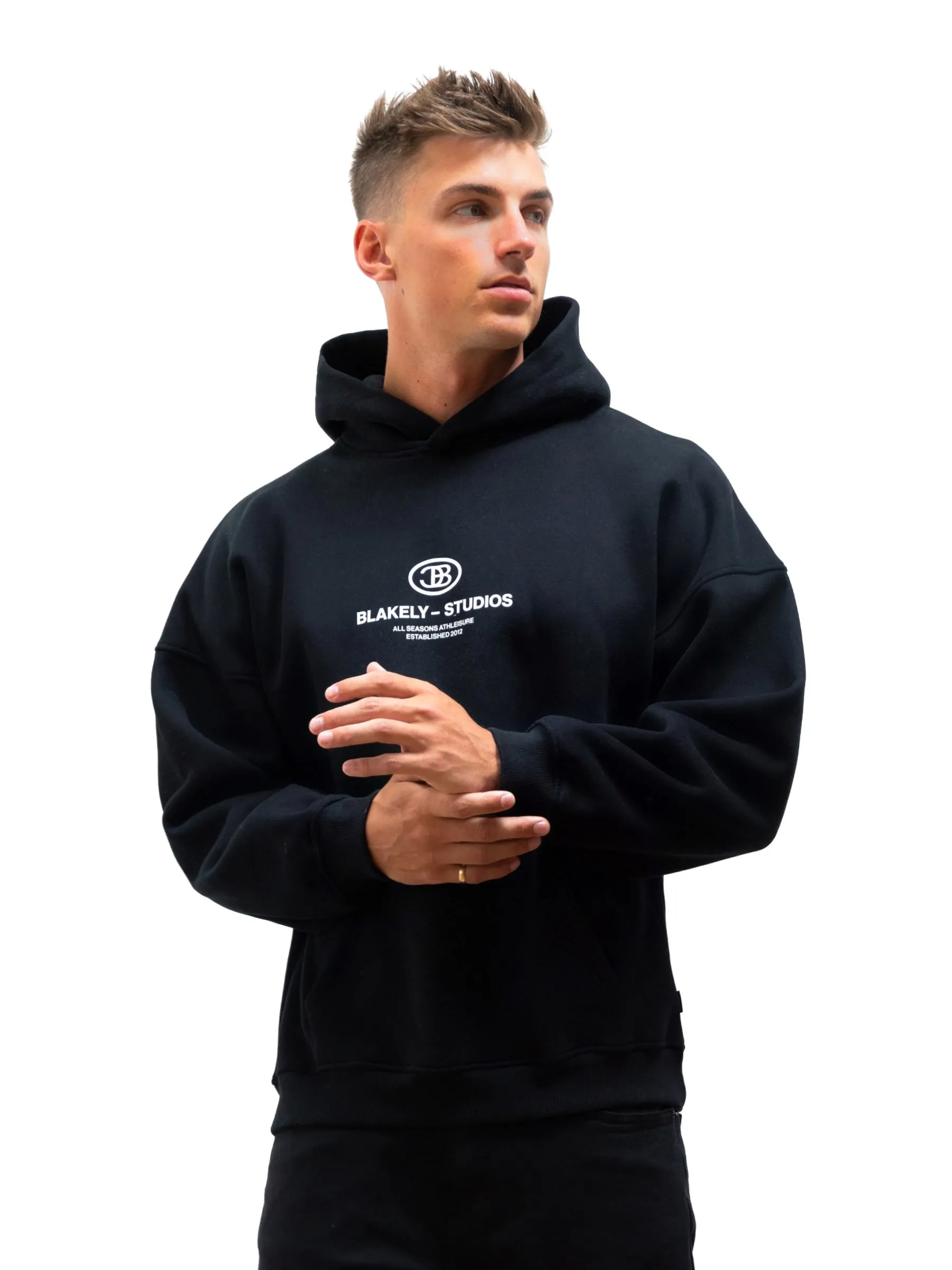 Mercer Relaxed Hoodie - Black sold by Blakely