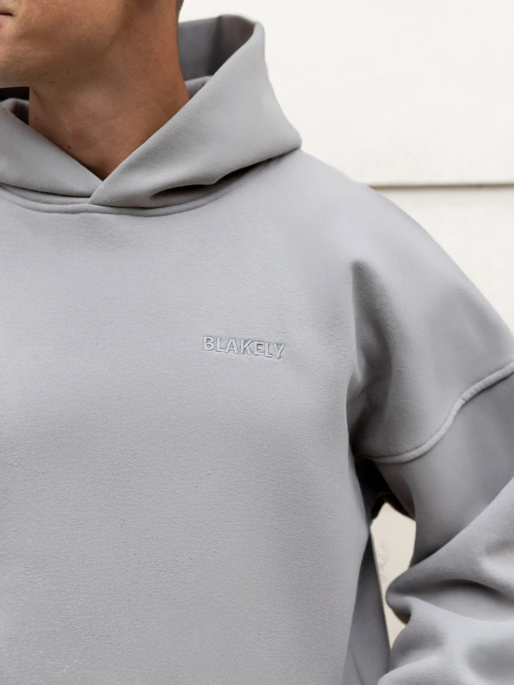 Rhys Relaxed Hoodie - Mid Grey sold by Blakely product image thumbnail 5