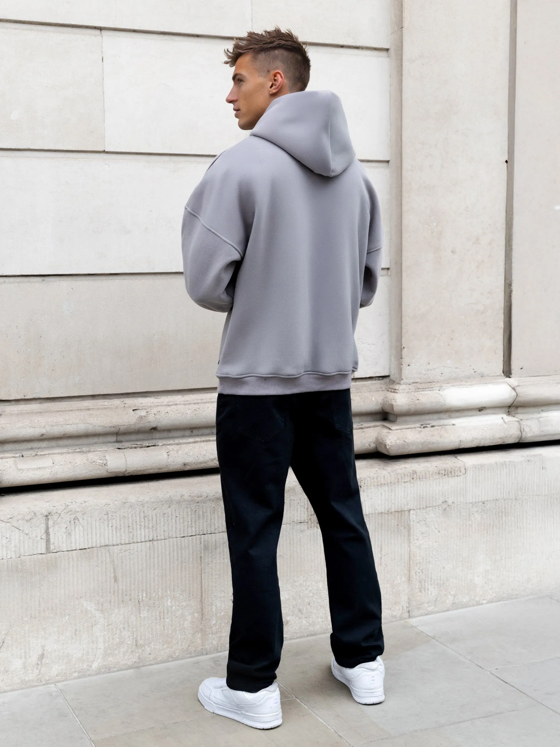 Rhys Relaxed Hoodie - Mid Grey sold by Blakely product image thumbnail 4