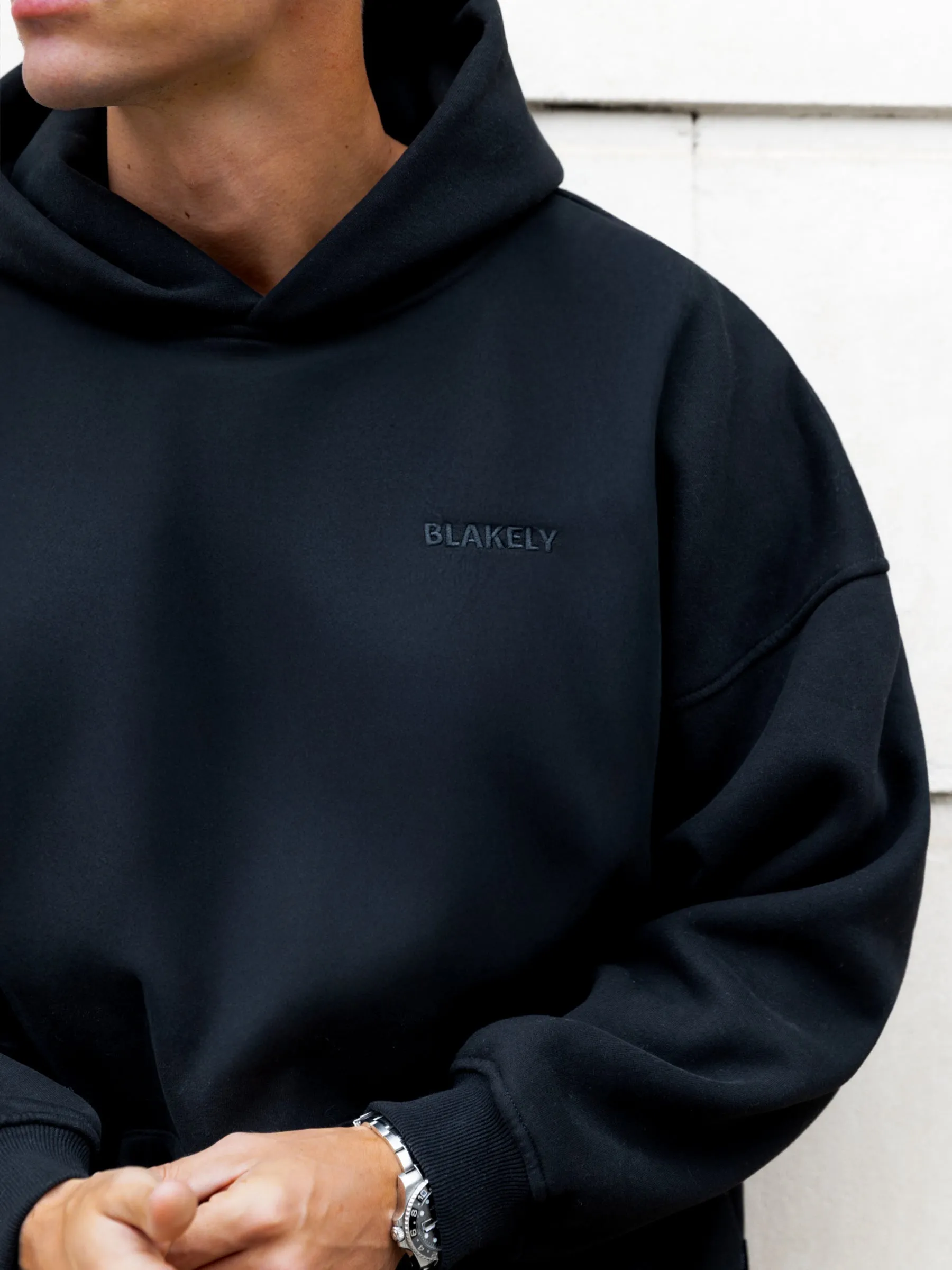 Rhys Relaxed Hoodie - Black sold by Blakely product image thumbnail 5