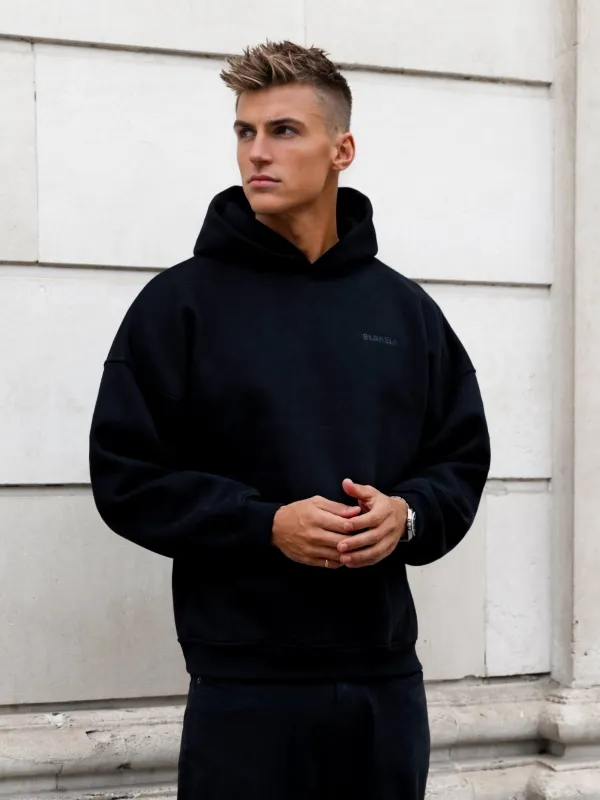Rhys Relaxed Hoodie - Black sold by Blakely