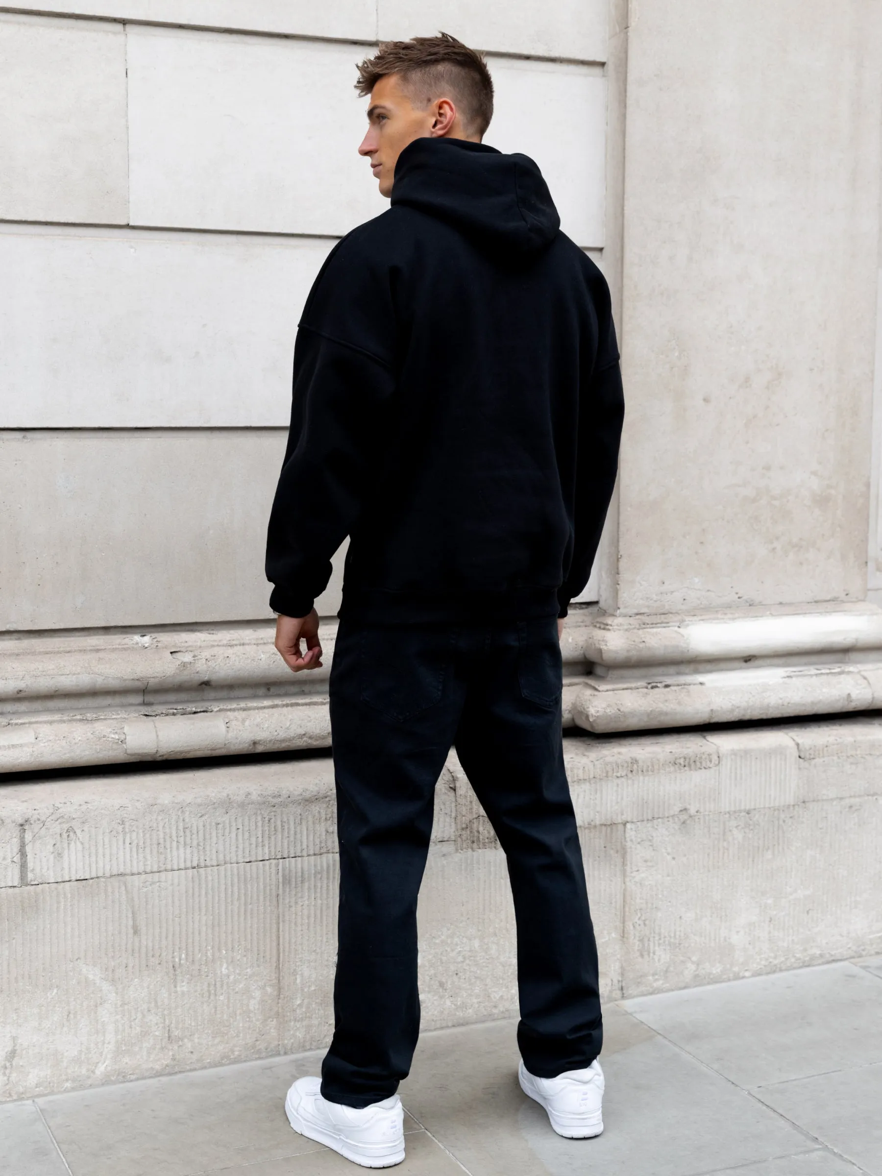 Rhys Relaxed Hoodie - Black sold by Blakely product image thumbnail 4