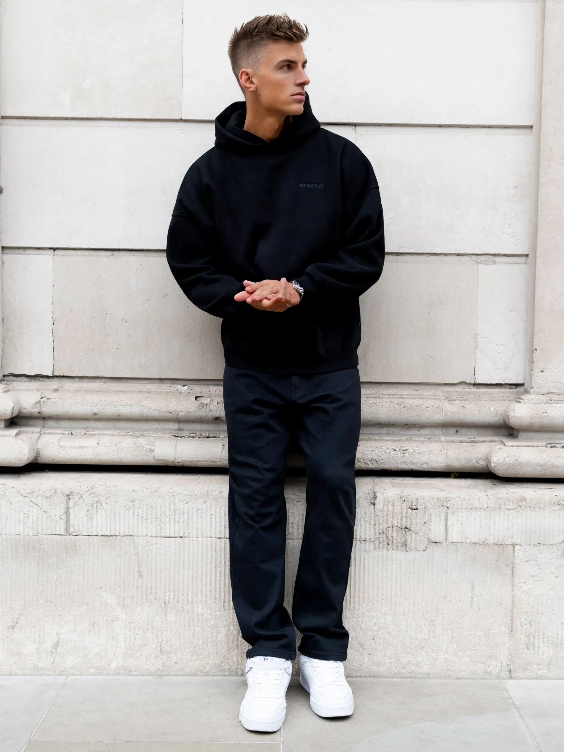 Rhys Relaxed Hoodie - Black sold by Blakely product image thumbnail 3