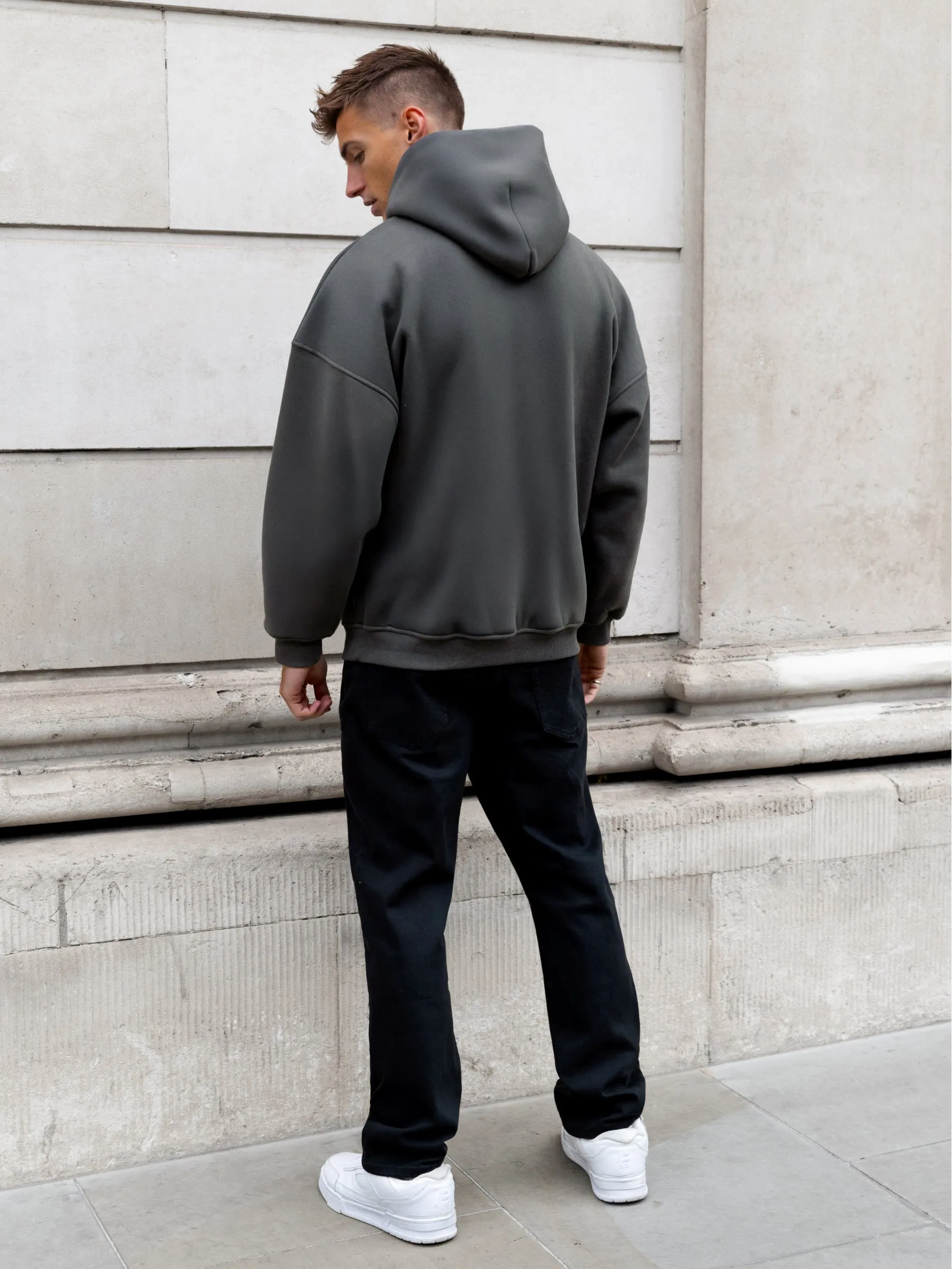Rhys Relaxed Hoodie - Khaki Grey sold by Blakely product image thumbnail 4