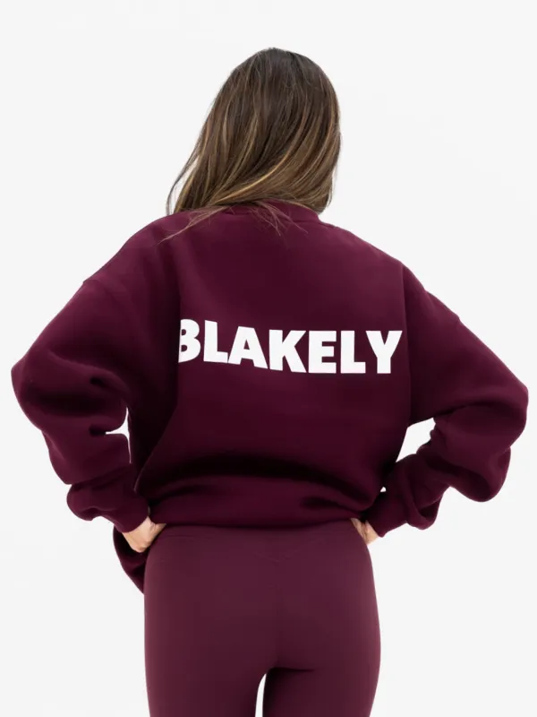 Kayla Oversized Jumper - Dark Cherry sold by Blakely