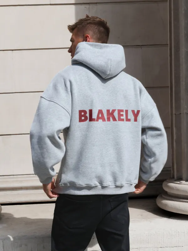 Declan Relaxed Hoodie - Marl Grey sold by Blakely