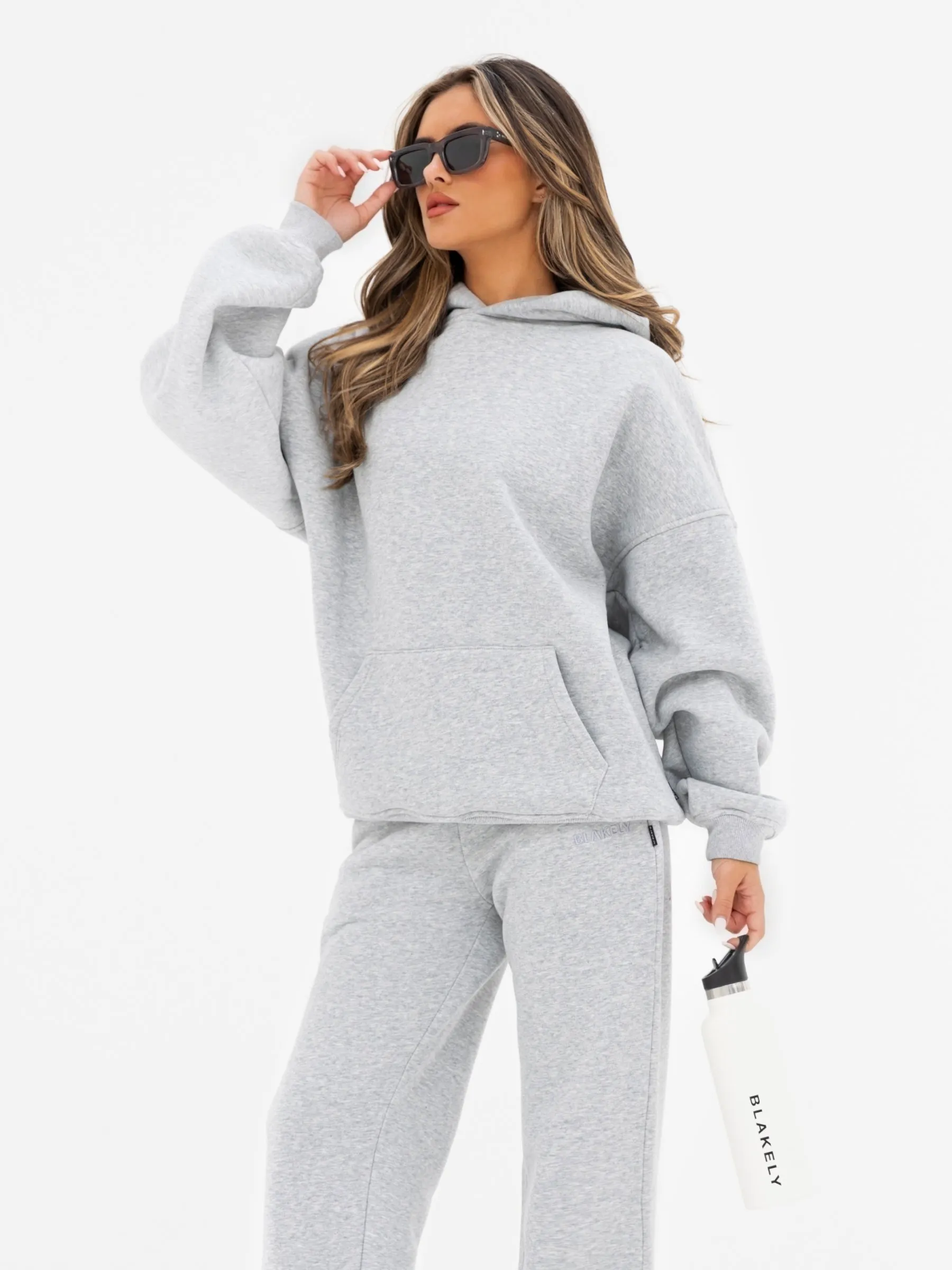 Kayla Wide Leg Sweatpants - Marl Grey sold by Blakely product image thumbnail 3