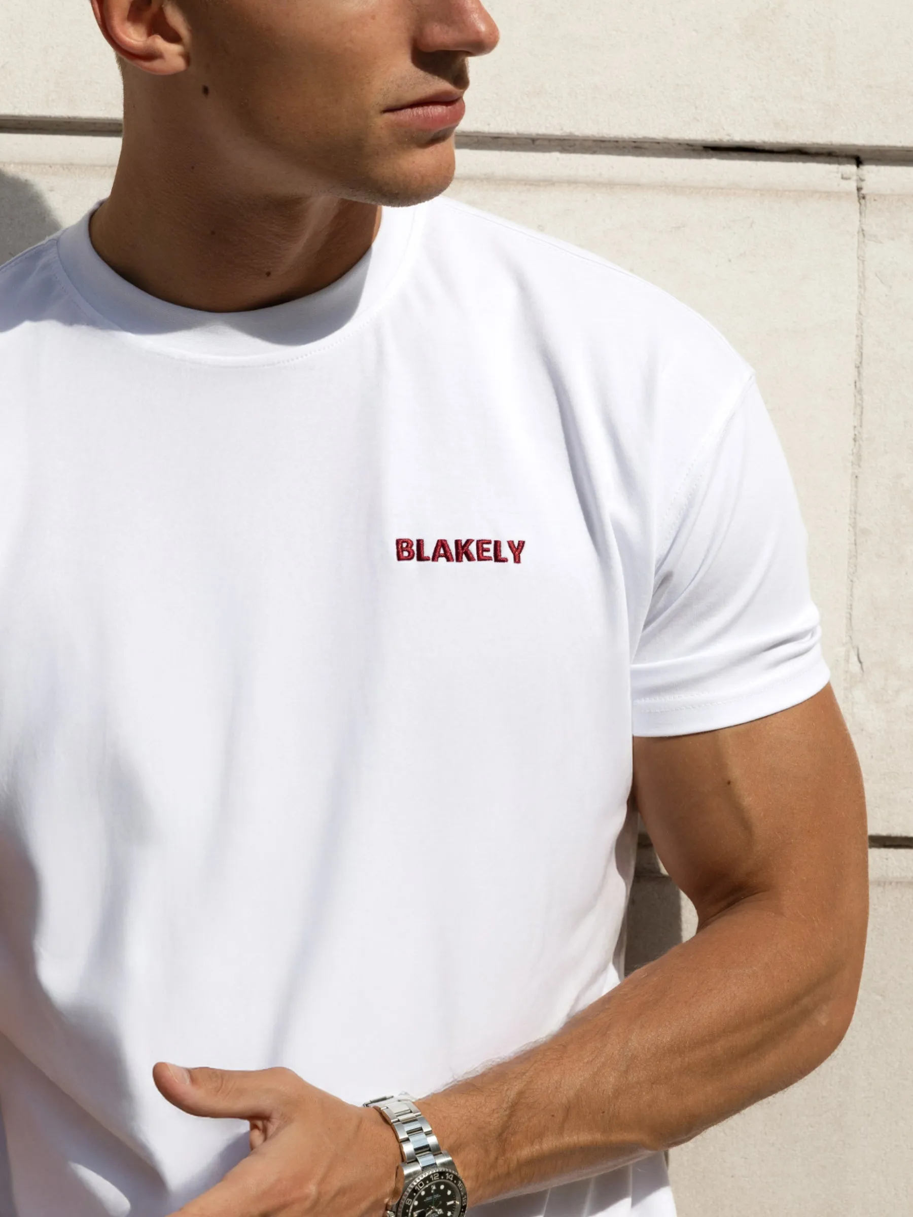 Rhys Relaxed T-Shirt - White & Red sold by Blakely product image thumbnail 5