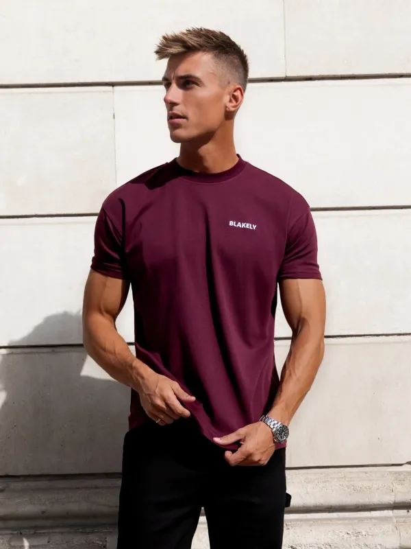 Rhys Relaxed T-Shirt - Burgundy sold by Blakely