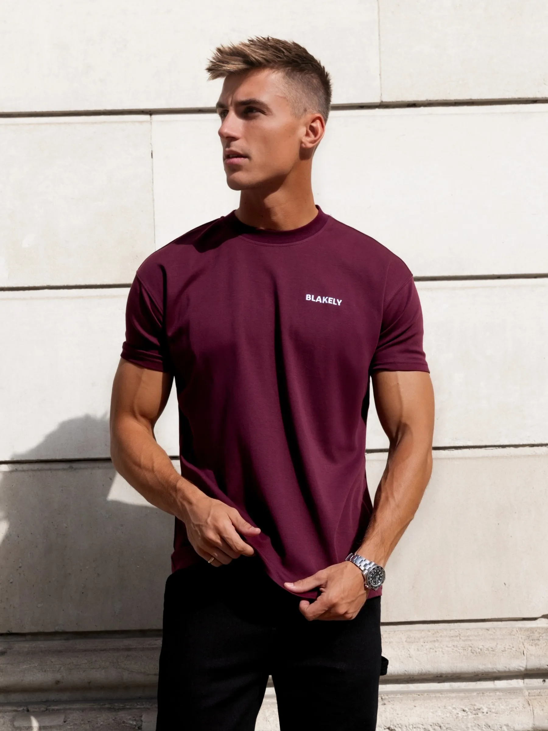 Rhys Relaxed T-Shirt - Burgundy sold by Blakely