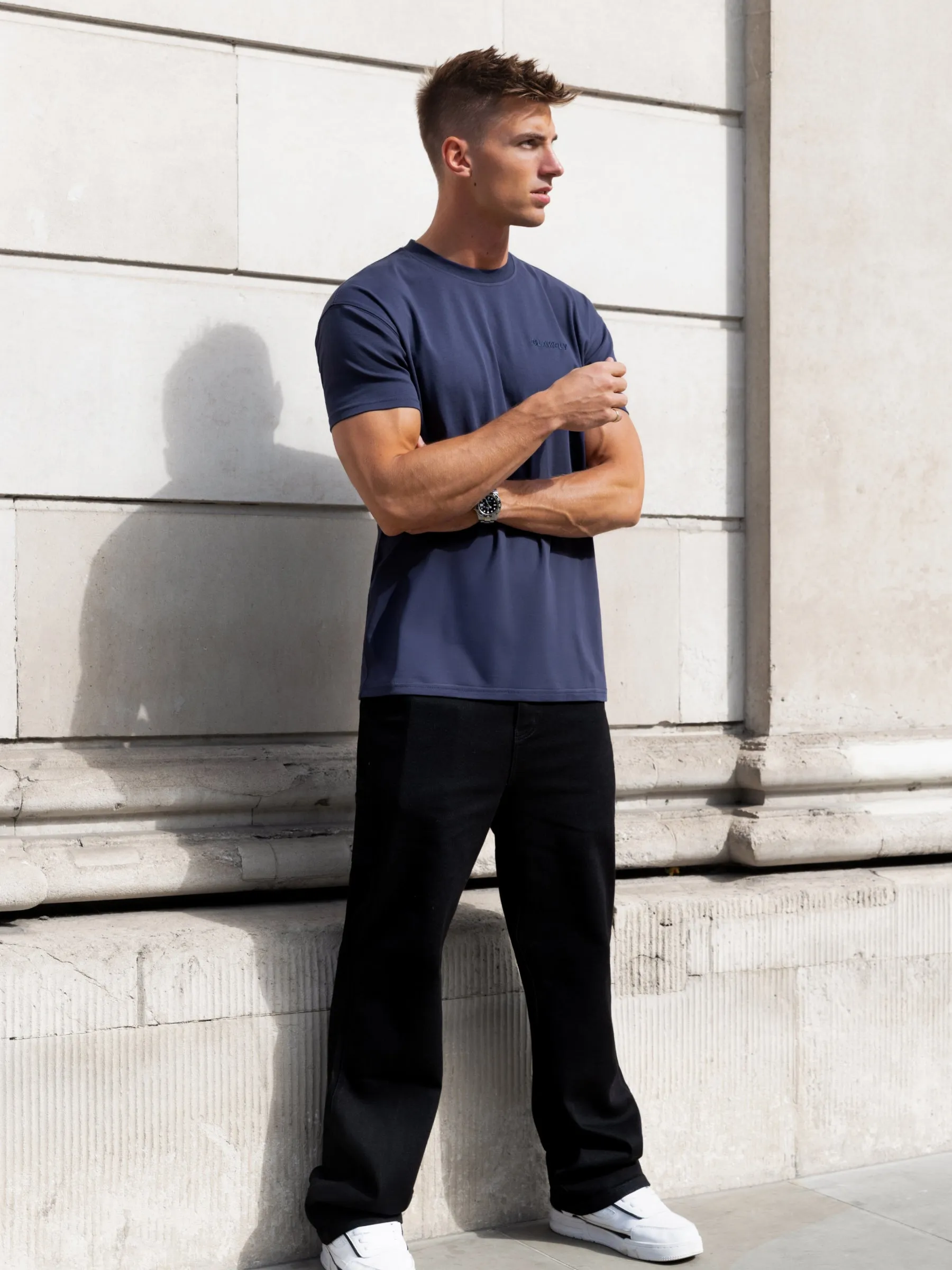 Rhys Relaxed T-Shirt - True Navy sold by Blakely product image thumbnail 3
